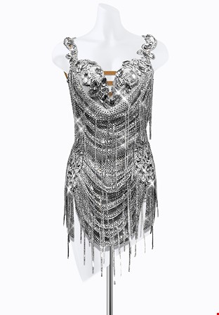 Metallic Elegance Latin Dress PR-L215096