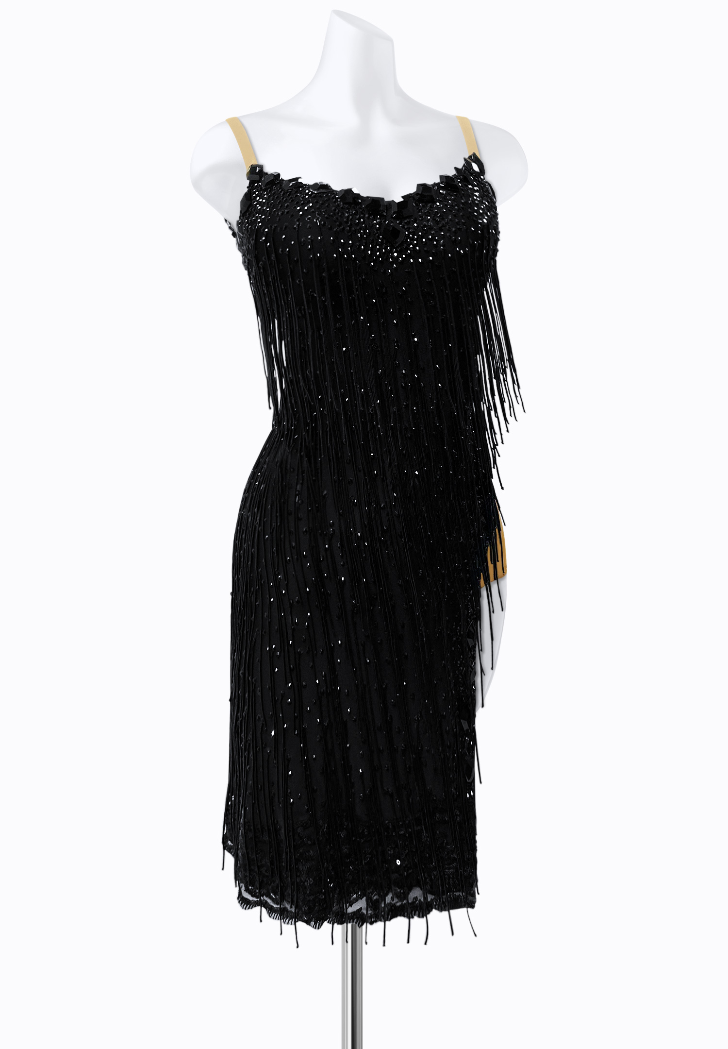 Midnight Fringe Latin Dress AM-L3673