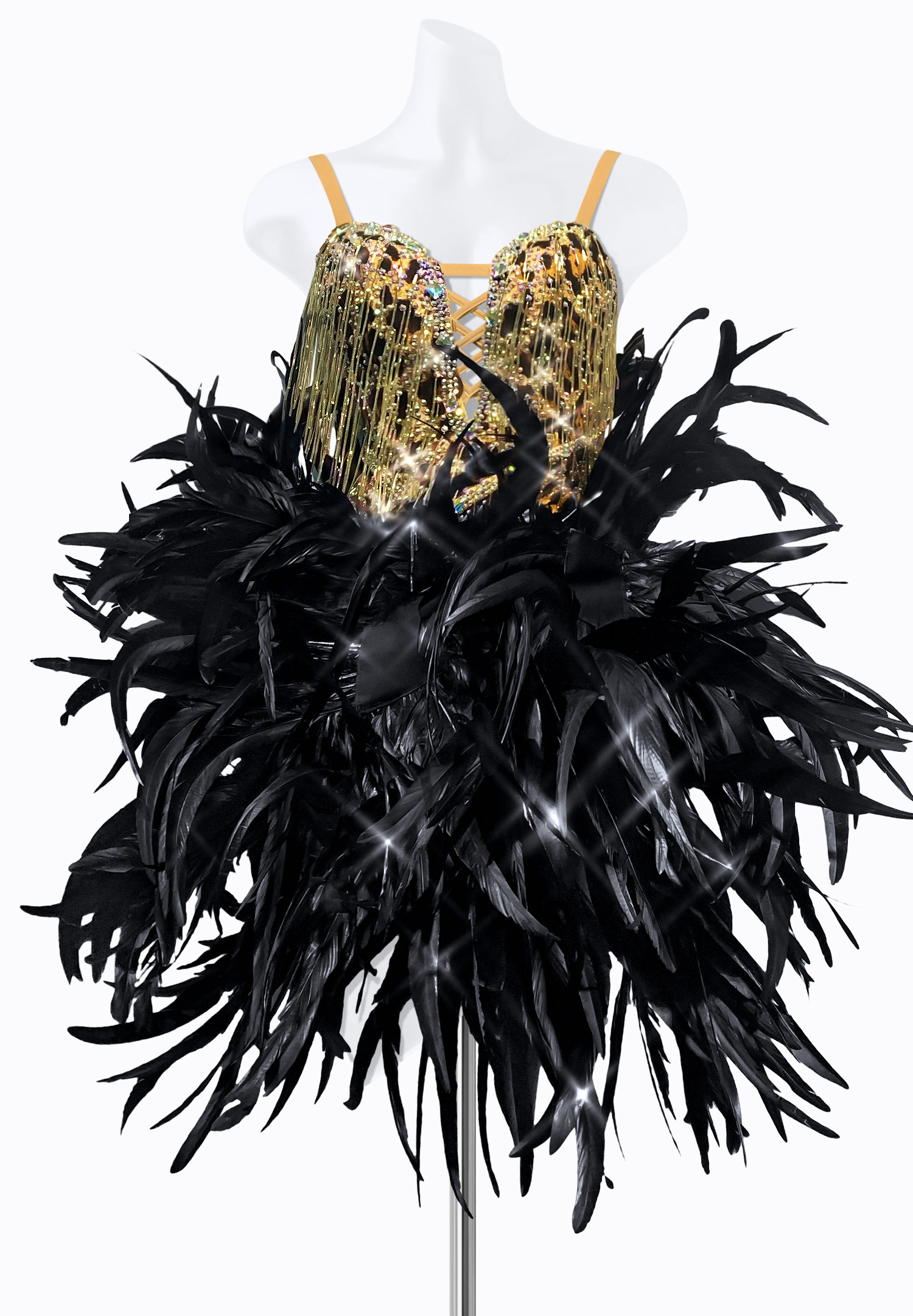 Mystery Feather Latin Dress PR-L215112