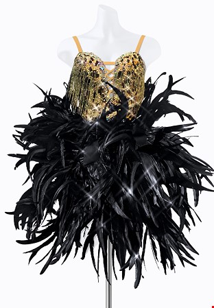 Mystery Feather Latin Dress PR-L215112