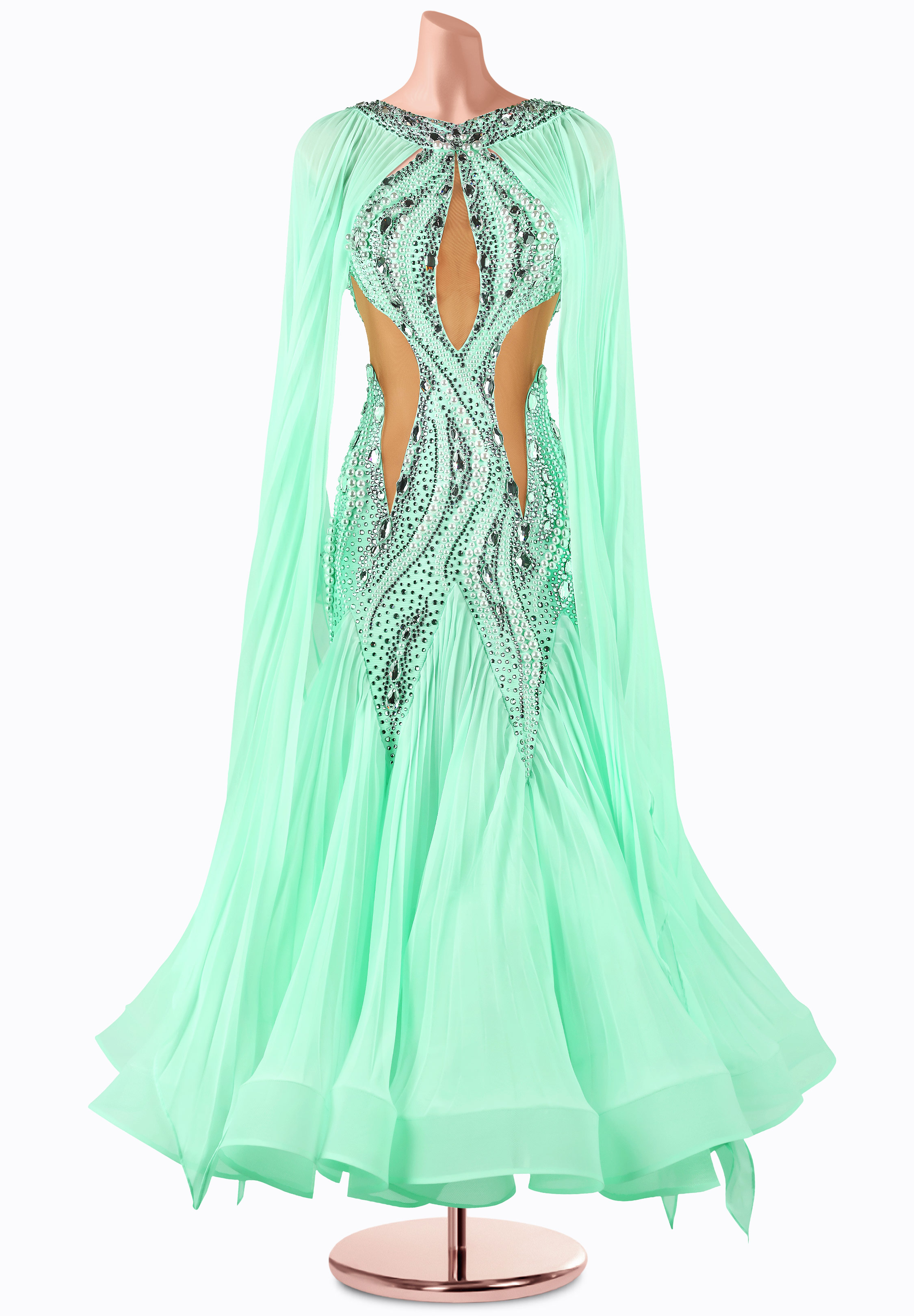 Mystic Mint Ballroom Gown TD-CM017
