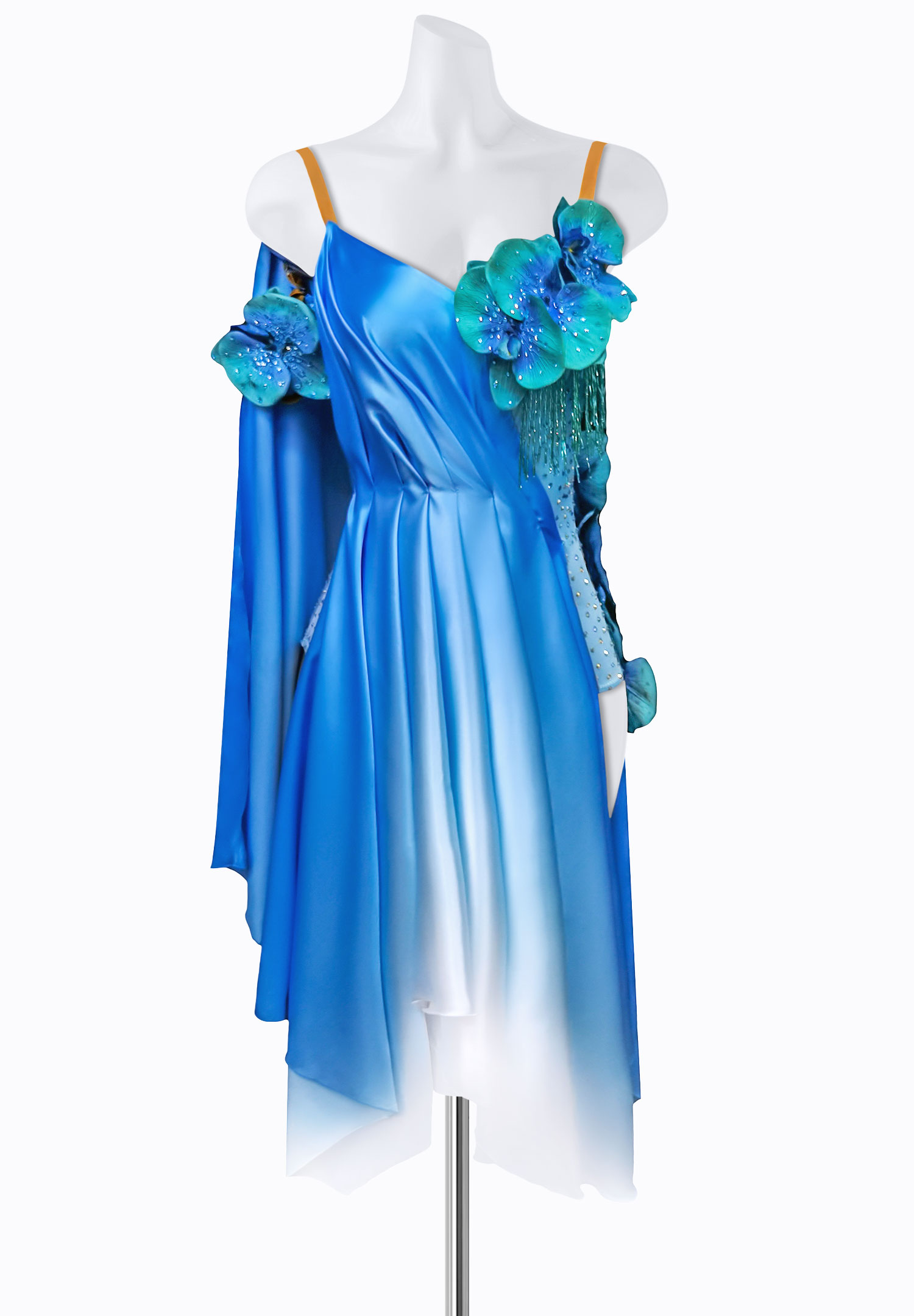 Ombre Orchid Latin Costume AM-L3028