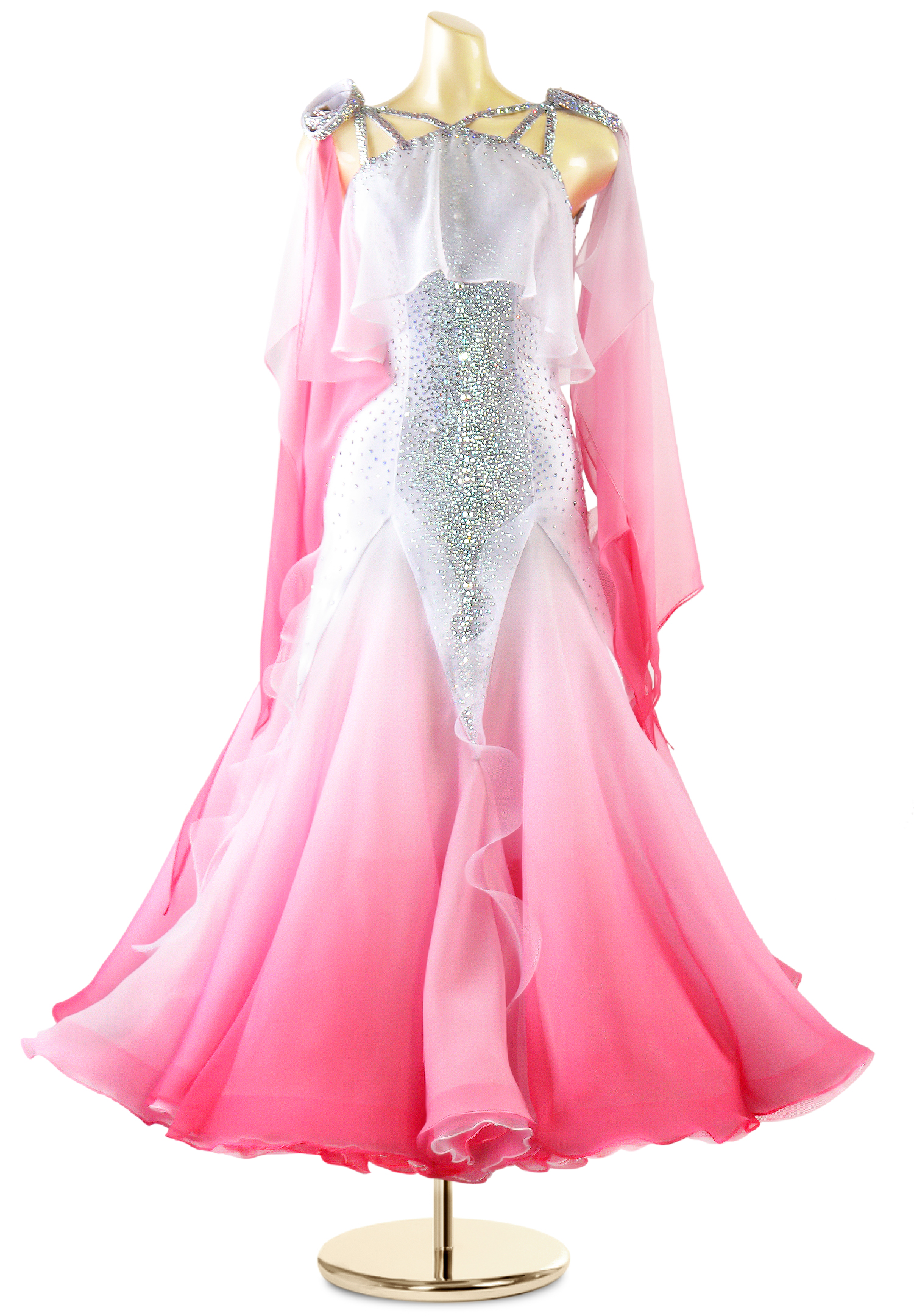 Ombre Strapy Ballroom Smooth Dance Dress PC-WB18013