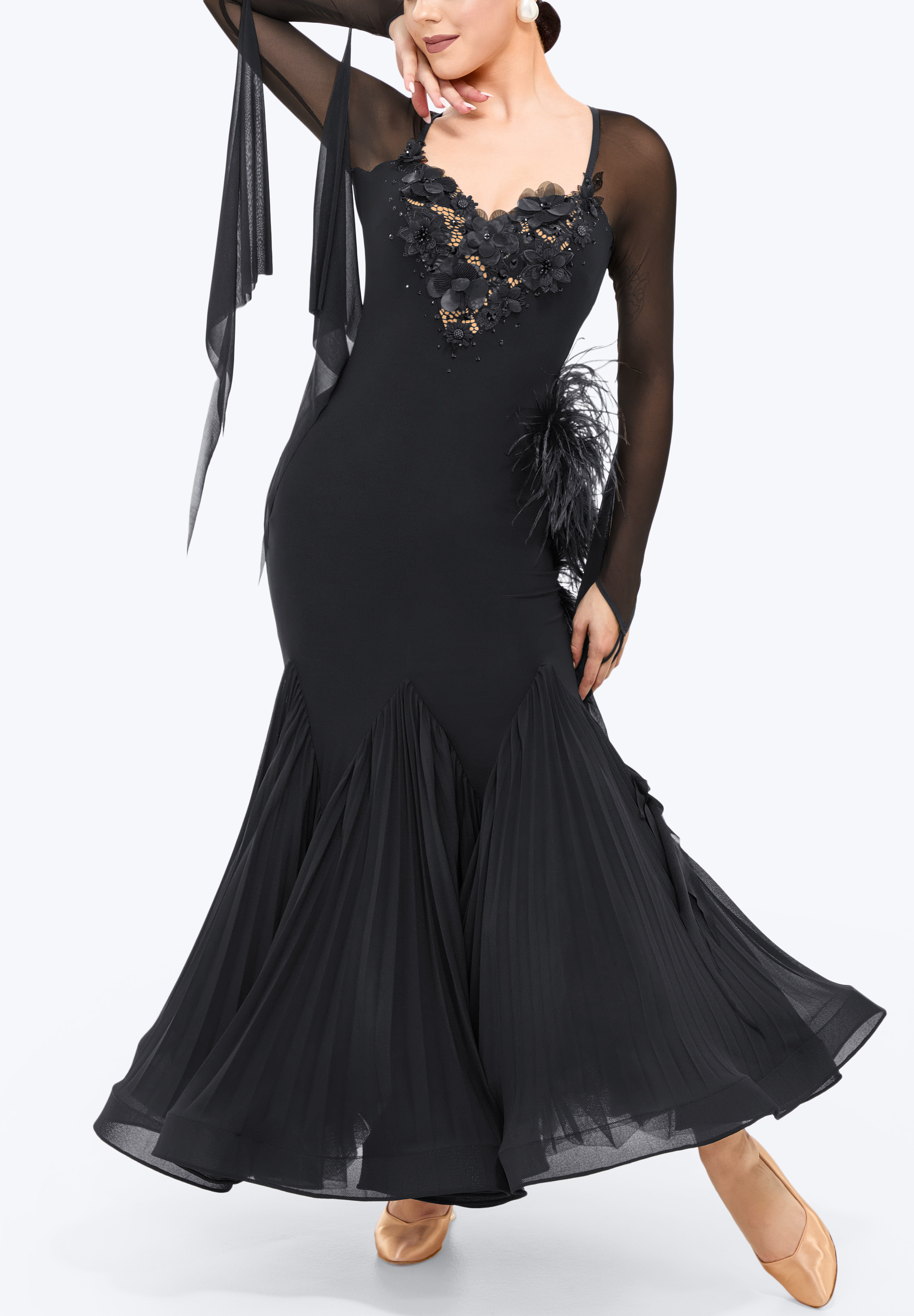 Onyx Bloom Dance Dress TD-SM008