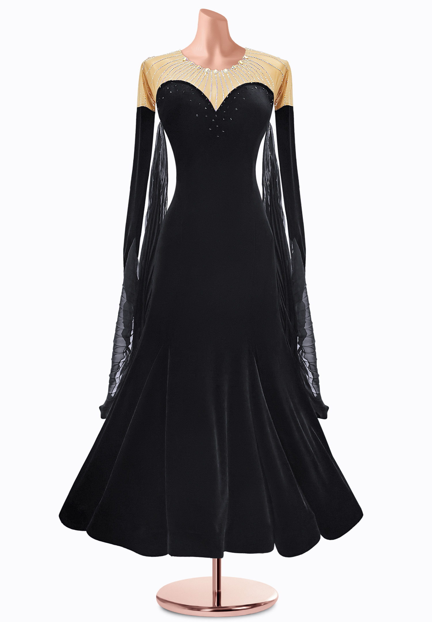 Onyx Noir Ballroom Gown AM-B3456