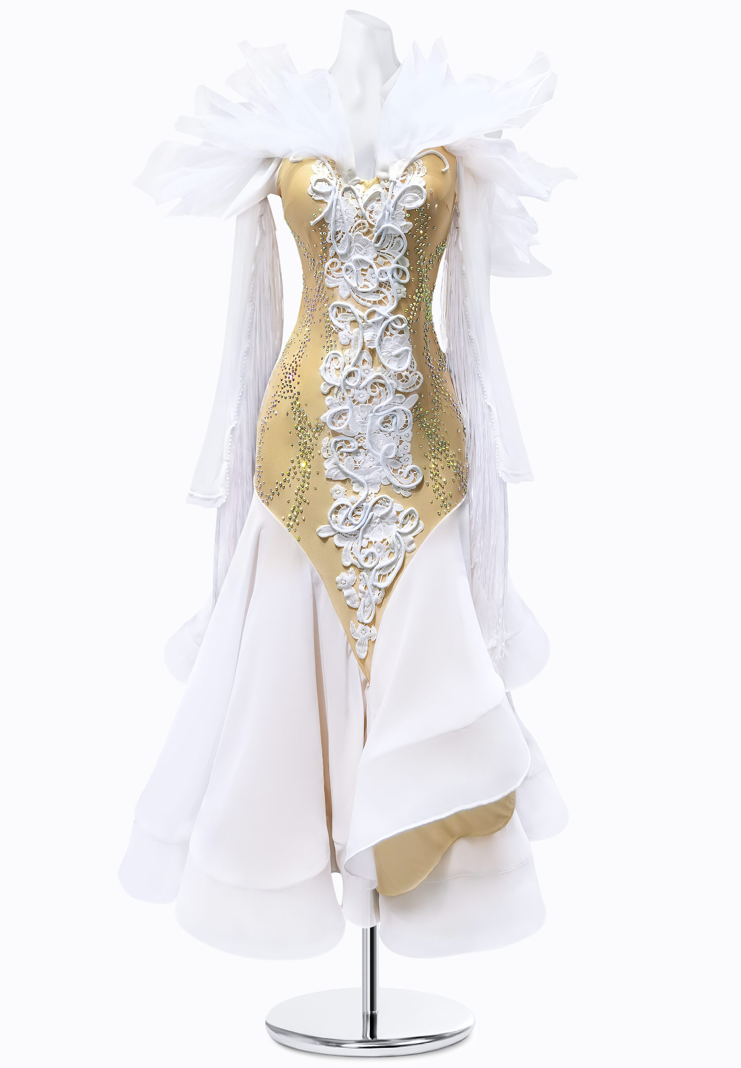 Ornate Lace Ballroom Gown AM-B3353