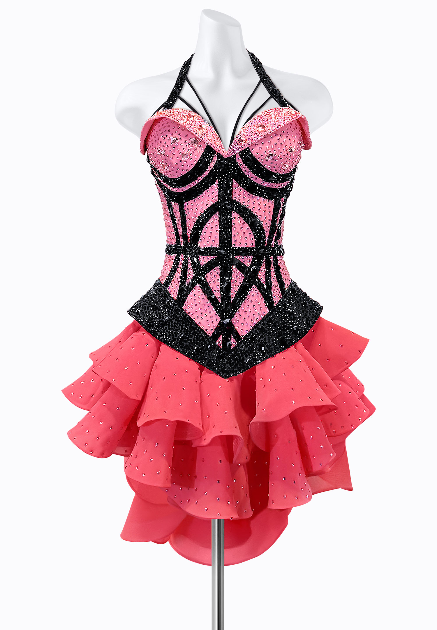 Sweet Ruffle Latin Dress PR-L250008