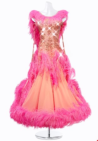 Paradise Feather Ballroom Gown PR-B210025