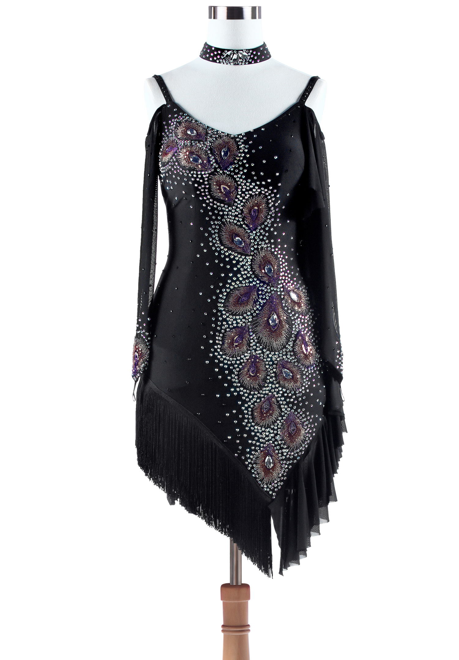 Peacock Dream Latin Rhythm Fringe Costume VN-L5280
