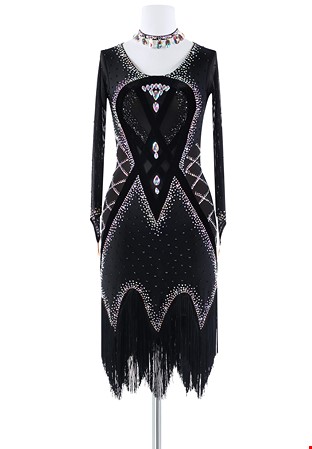 Phantom Fringe Latin Dress NZR23225