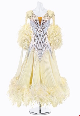 Pleated Elegance Ballroom Gown PR-B220036