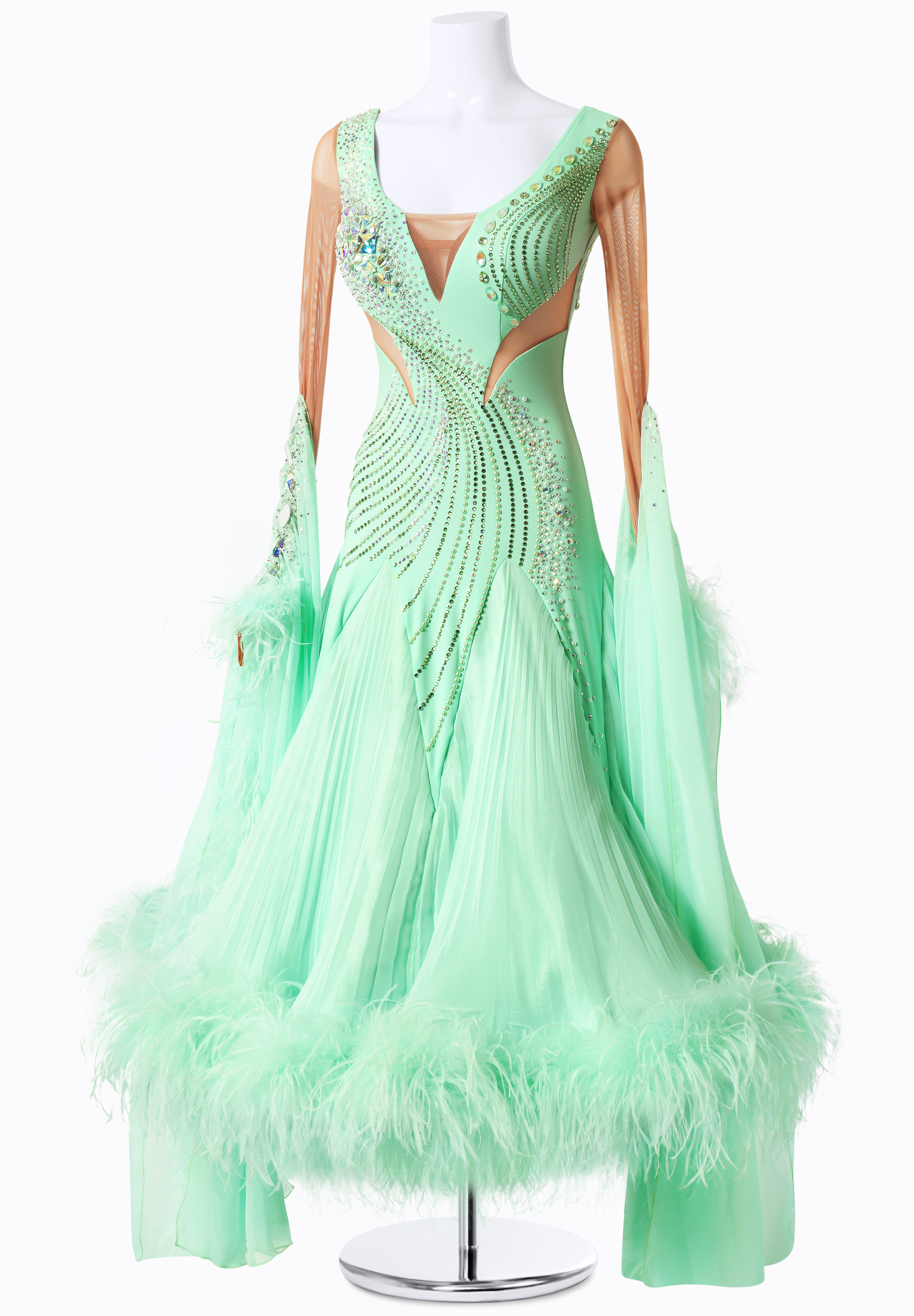 Pleated Fantasy Ballroom Dress MFB0099 | Ballroom Smooth