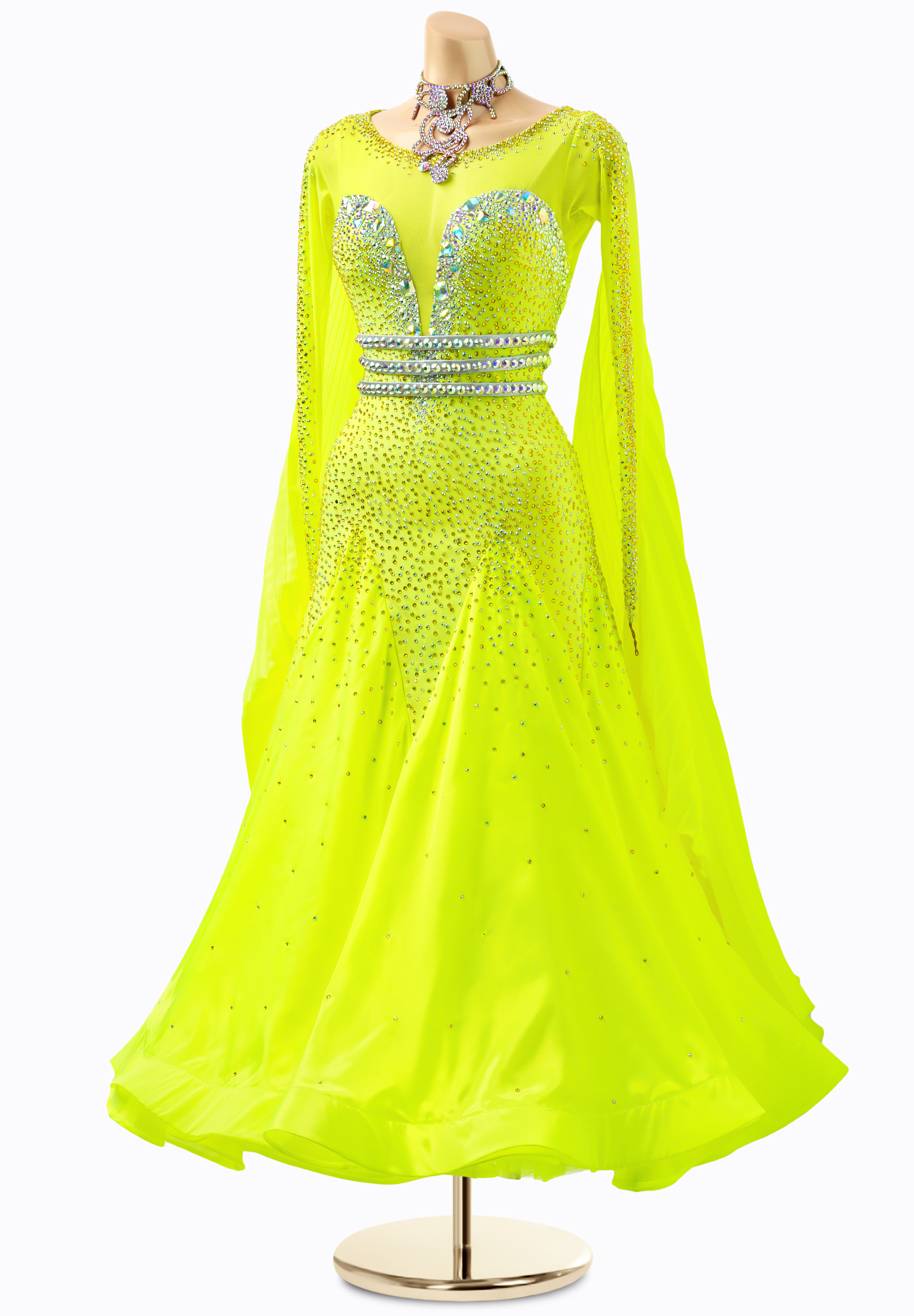 Pleated Floats Ballroom Gown AD-B2923