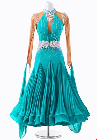 Pleated Pearl Ballroom Gown PR-B210059