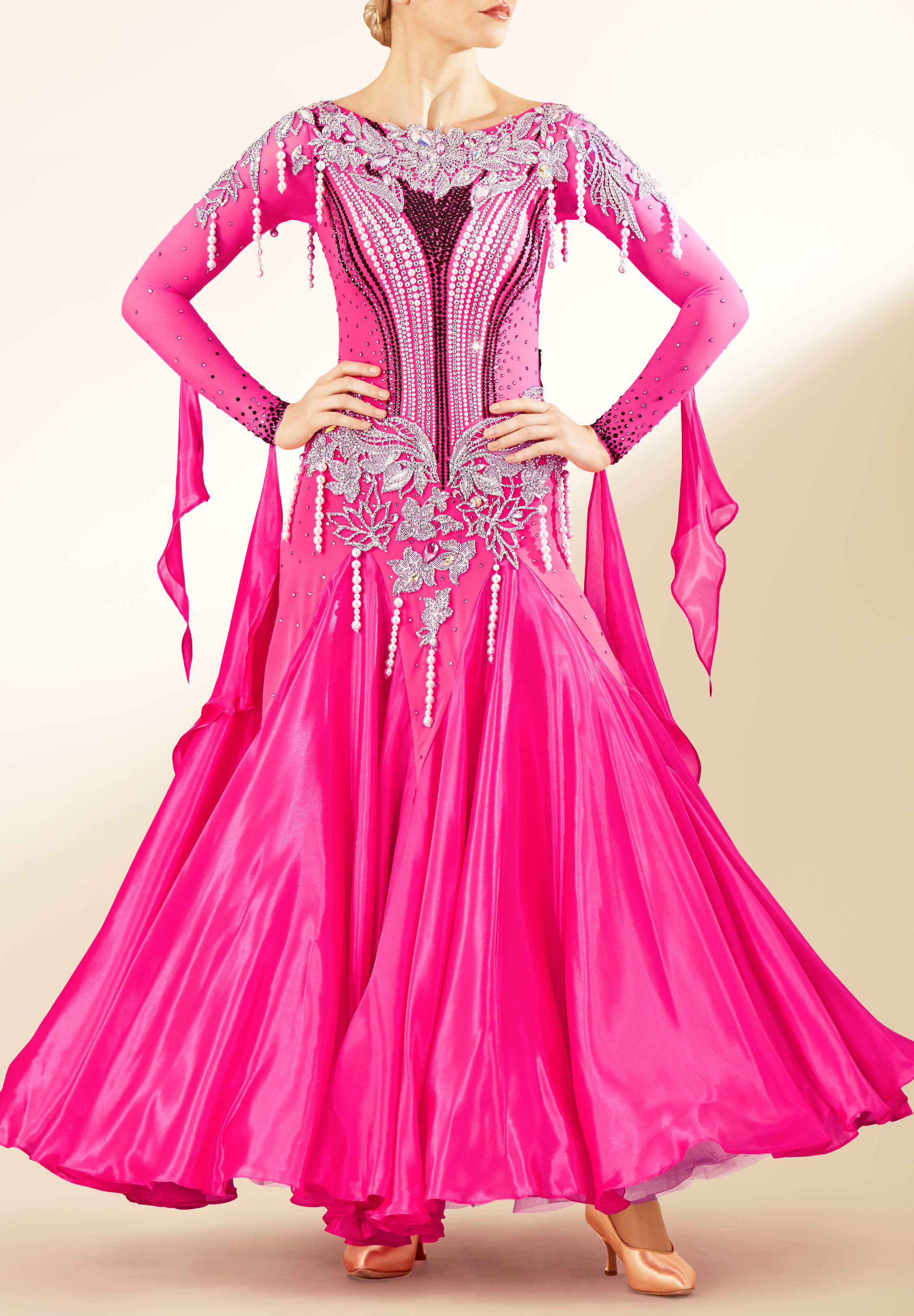 Poised Pearl Ballroom Dance Dress PC-WB19068