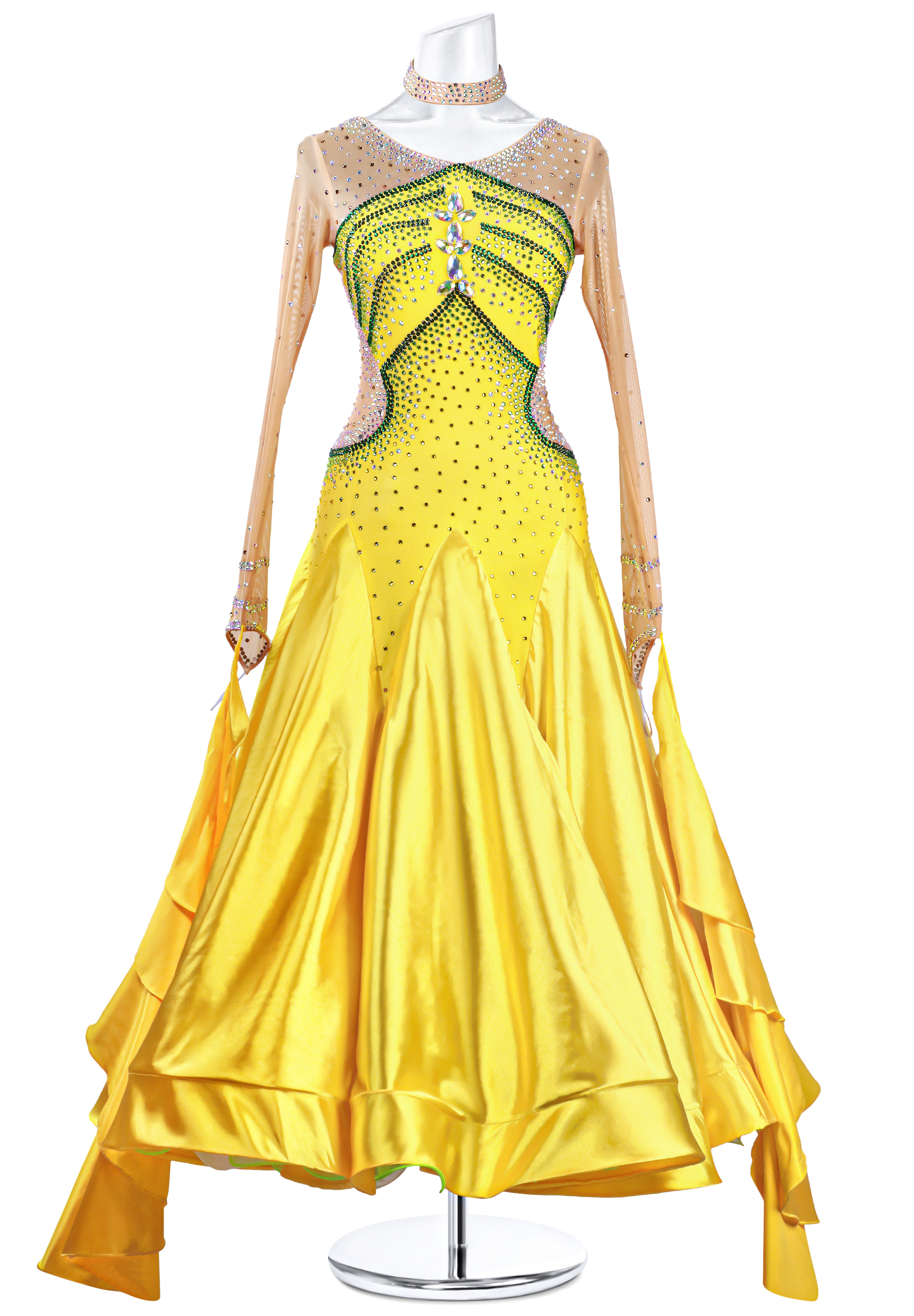 Polar Aurora Modern Ballroom Couture Dress MQ-B155