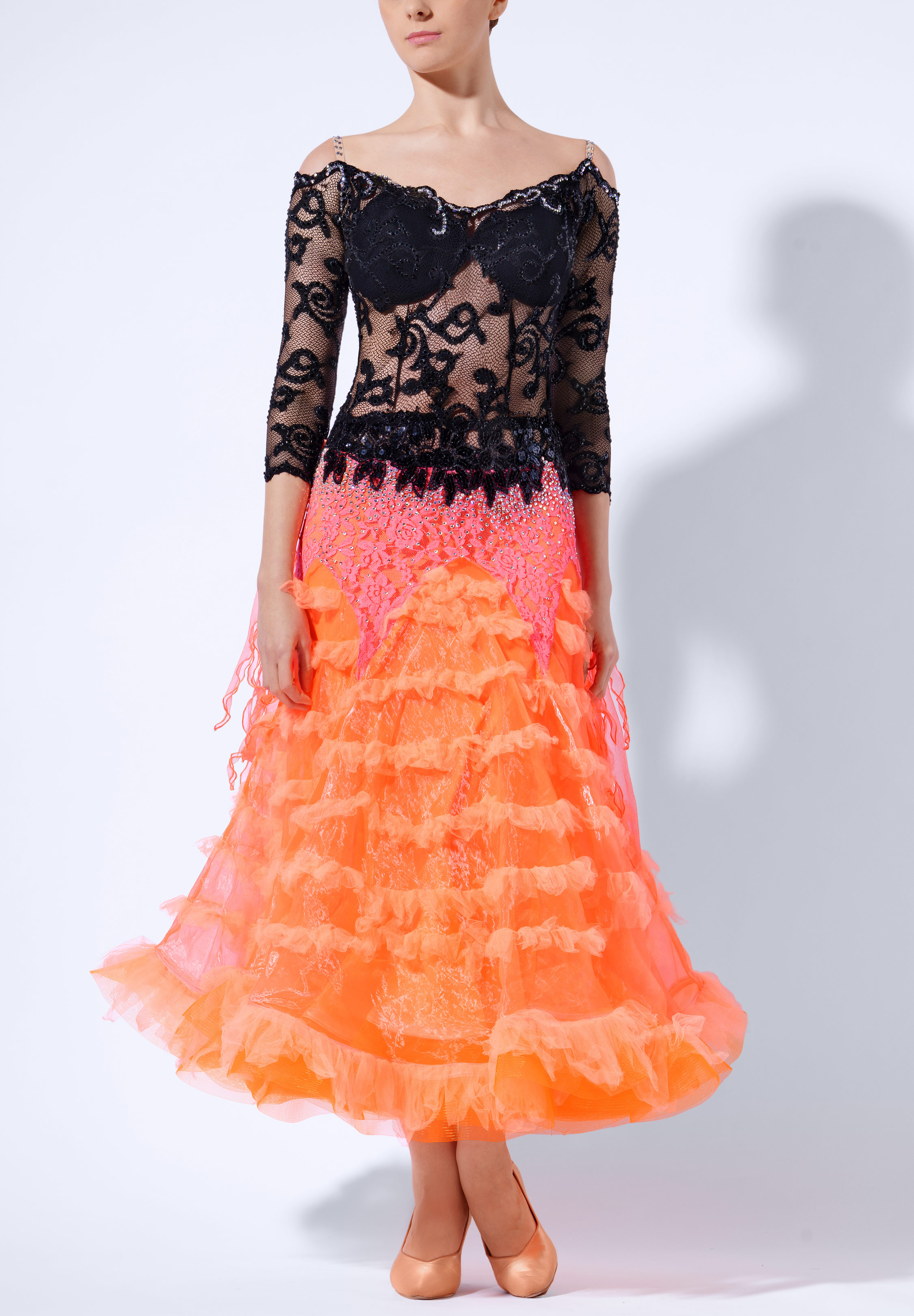 Sultry Sunset Ballroom Gown RS-B250013
