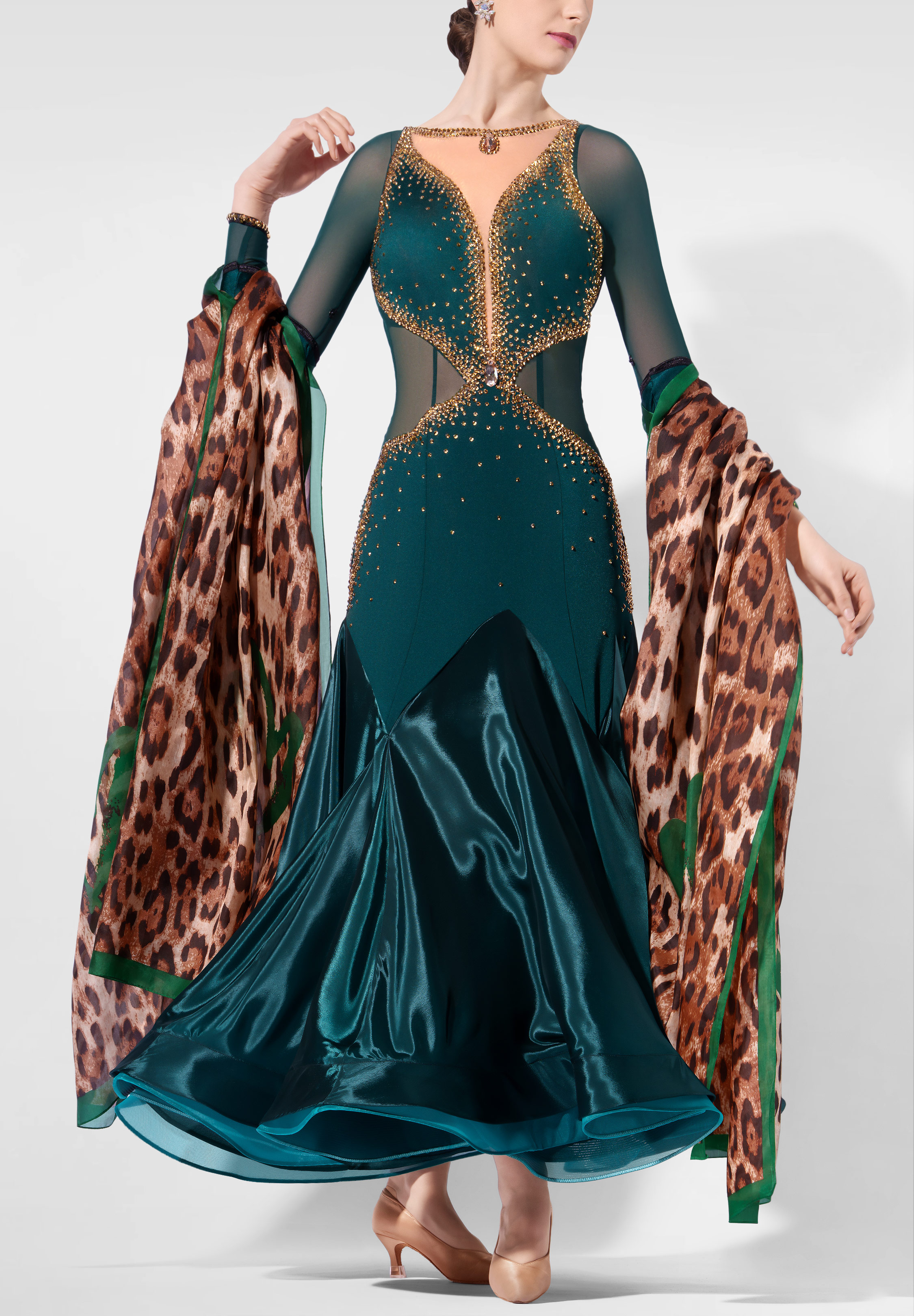 Emerald Safari Ballroom Gown RS-B250081