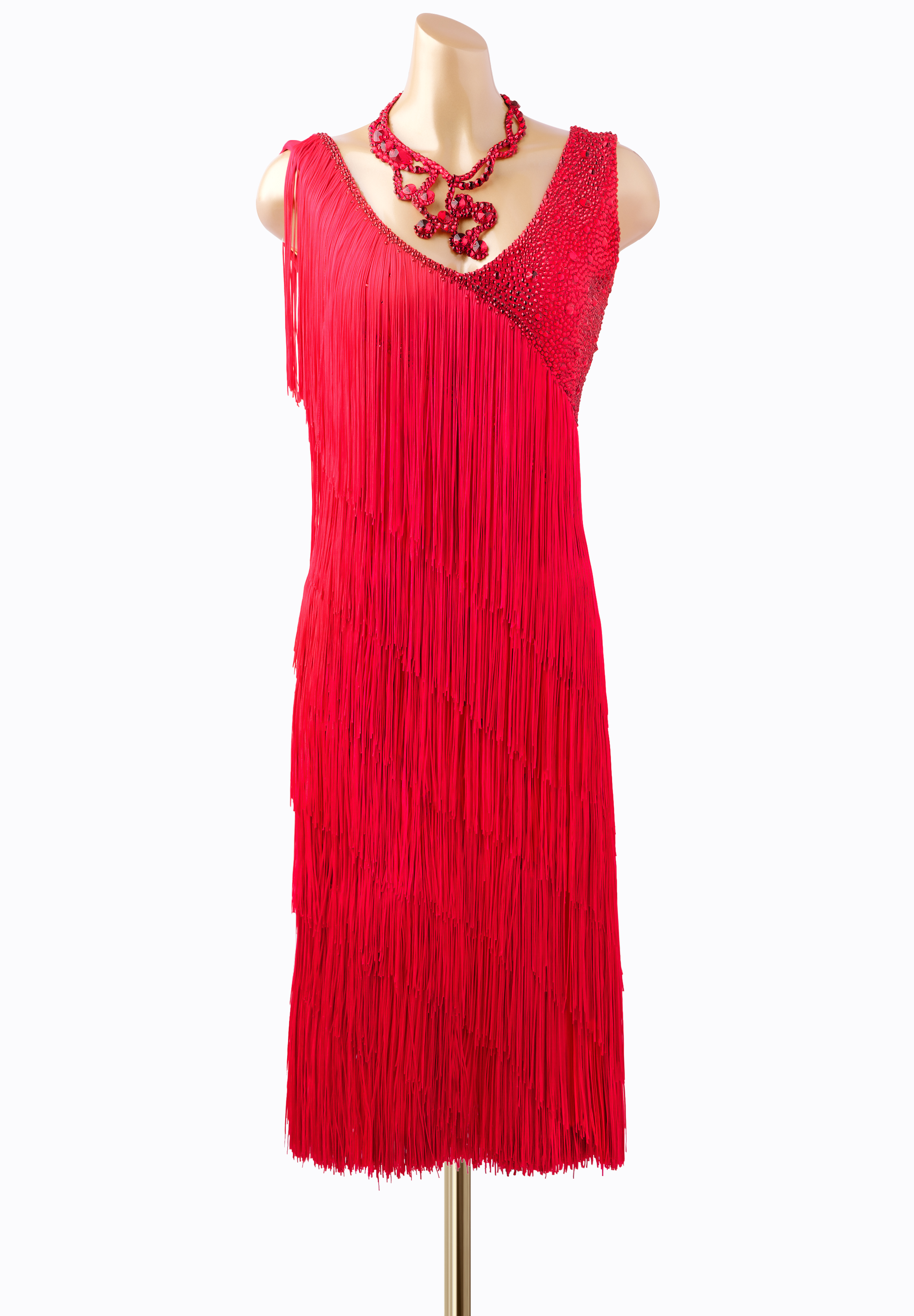 Ruby Fringe Latin Dress DSI-L24020