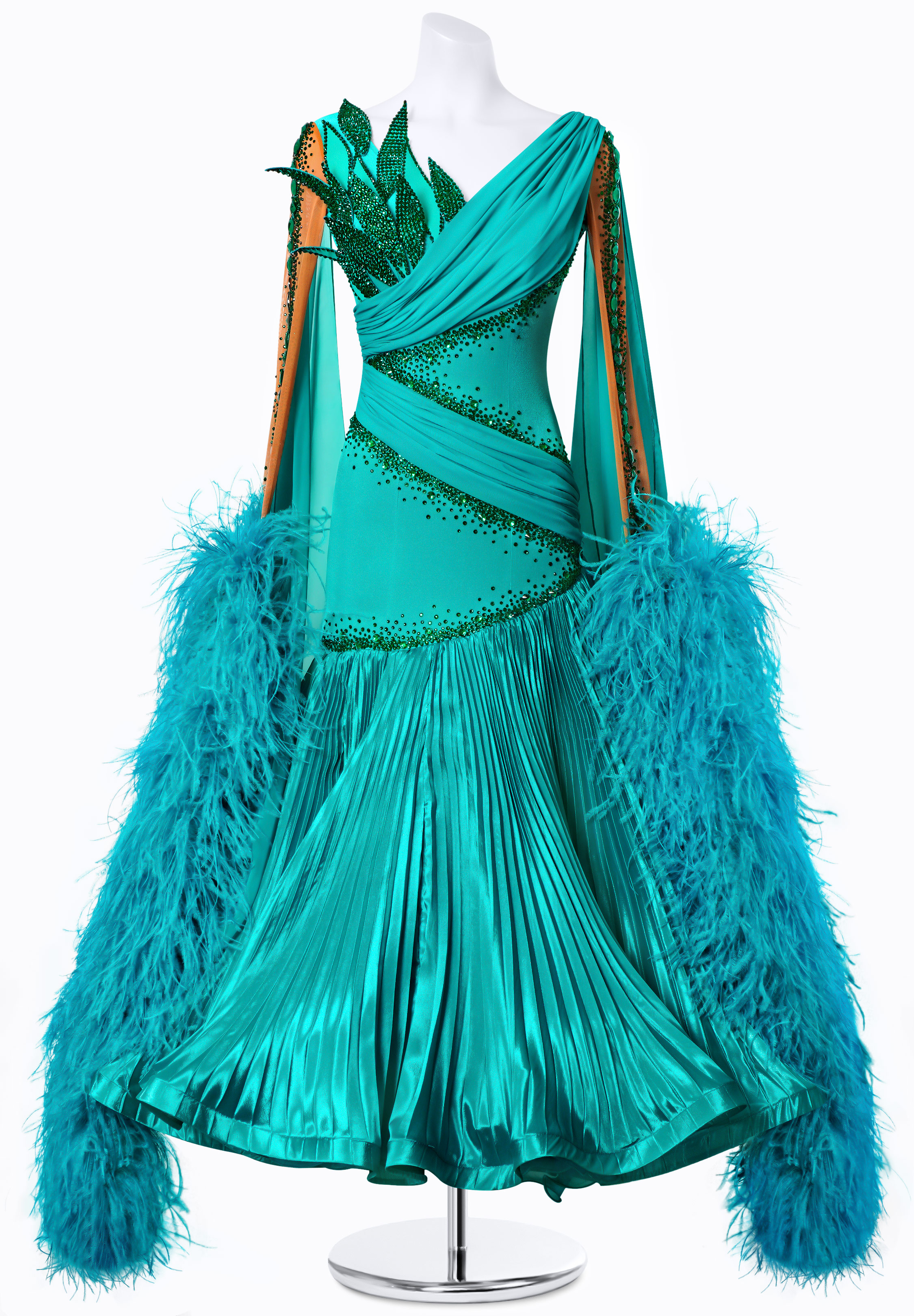 Ruched Petal Ballroom Gown MF-B0247