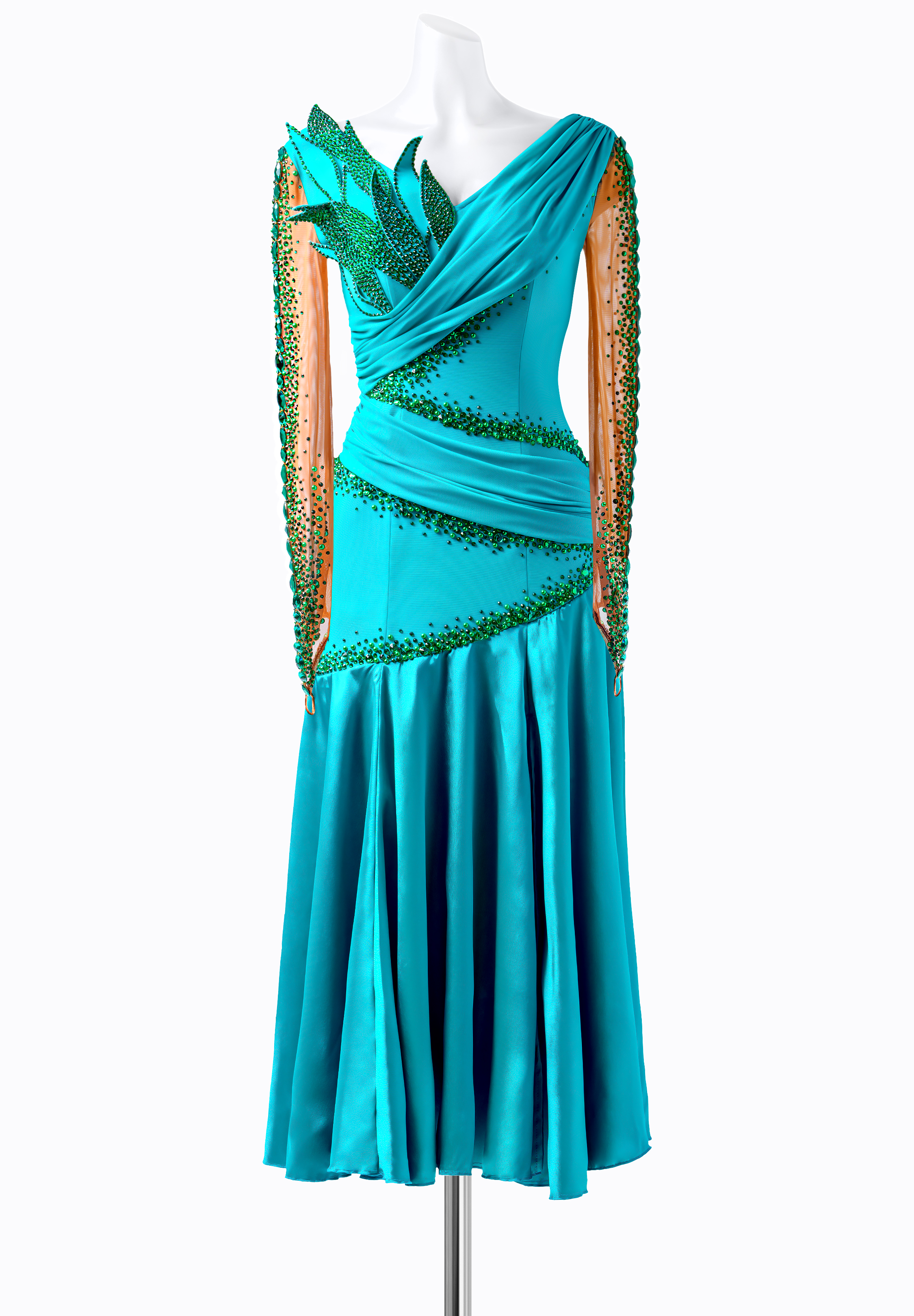 Ruched Petal Smooth Gown MF-S0247