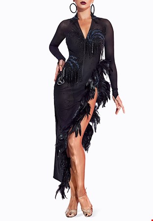 Sasuel Midnight Raven Latin Dress