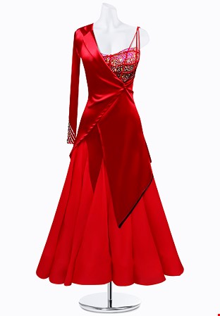 Satin Jacket Ballroom Gown AM-B3430