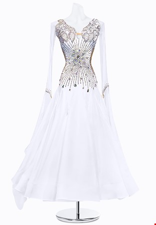 Scalloped Crystal Ballroom Gown PR-B200002