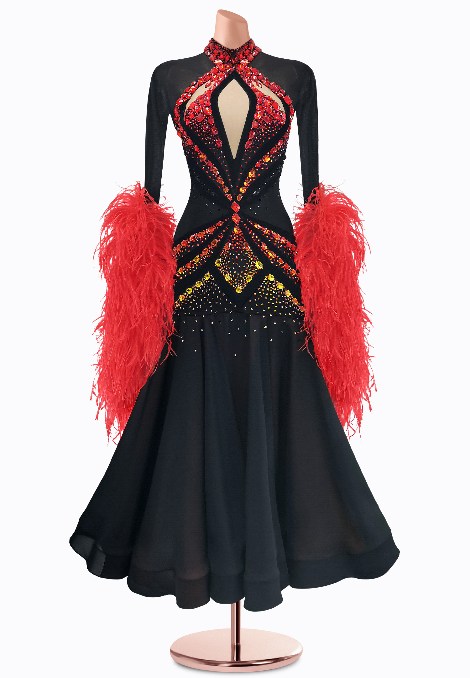 Scarlet Shadow Ballroom Gown AM-B3458