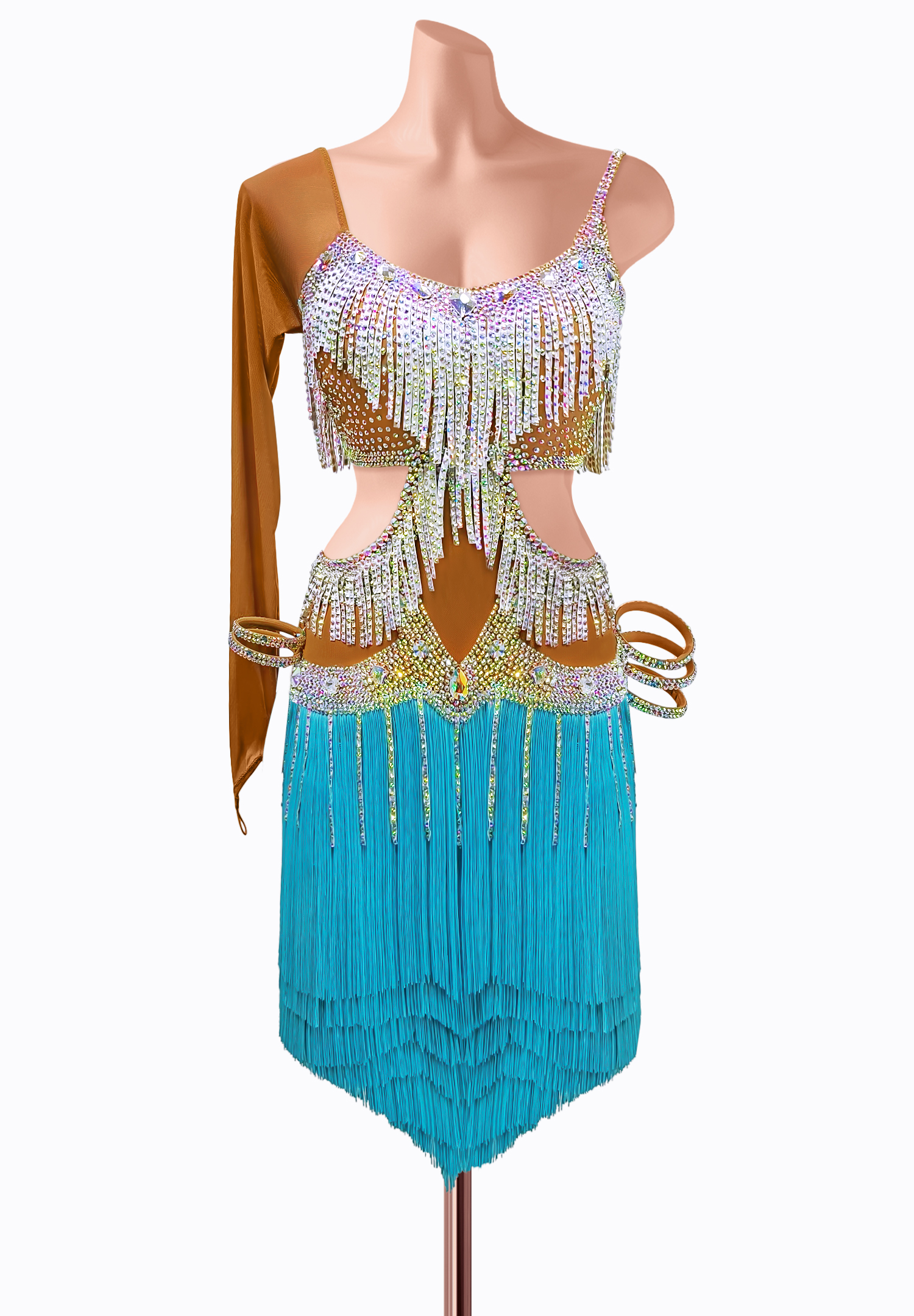 Seaside Rhythm Latin Dress AM-L3804