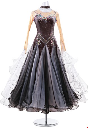 Sensational Velvet Bodice Formal Ballroom Gown MQB228
