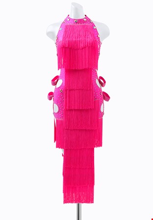 Sexy Cutout Cascading Fringe Latin Rhythm Competition Dress VN-L5231