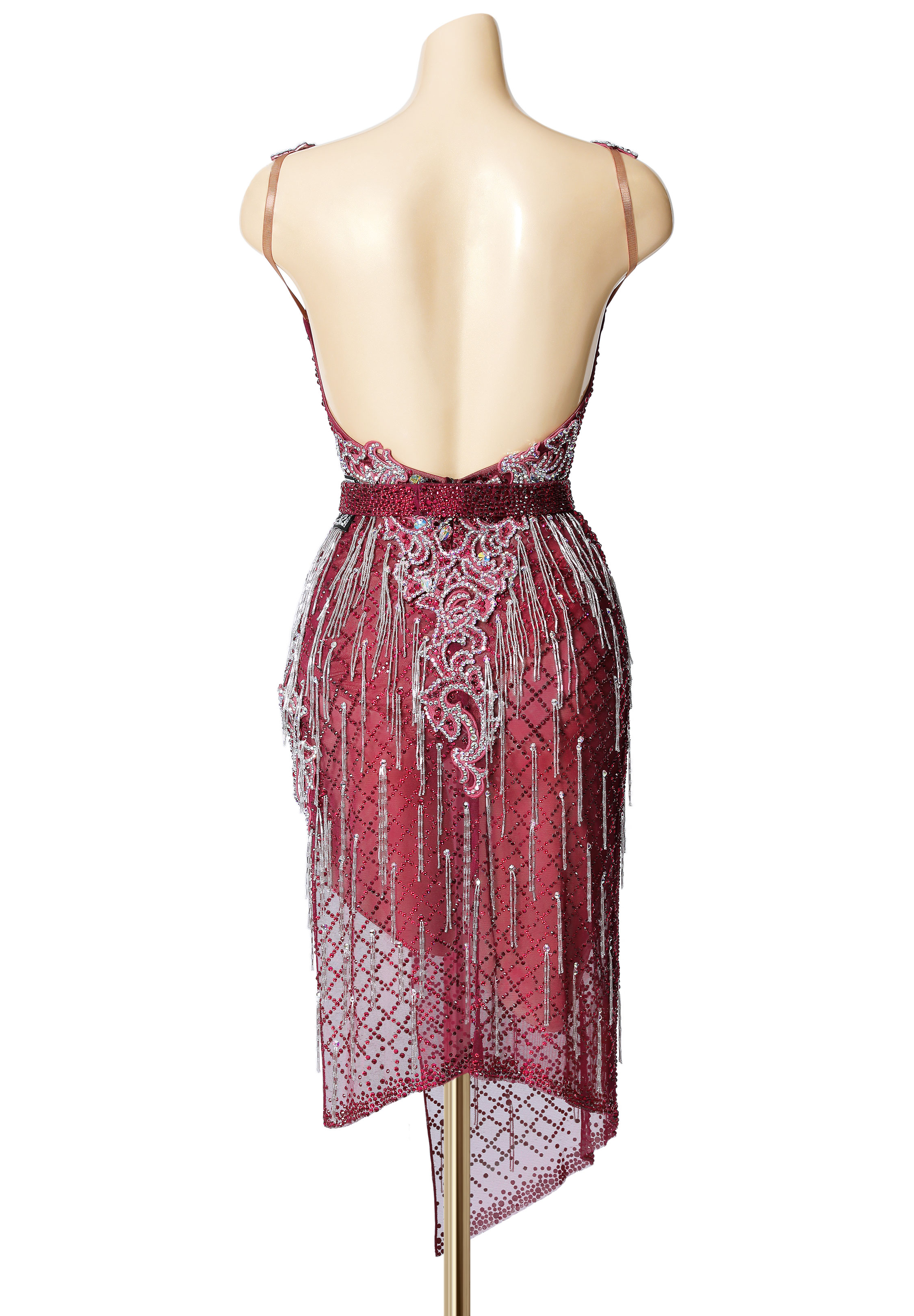 Sheer Elegant Crystal Matrix Latin Dress PCWL19052 | Latin Rhythm