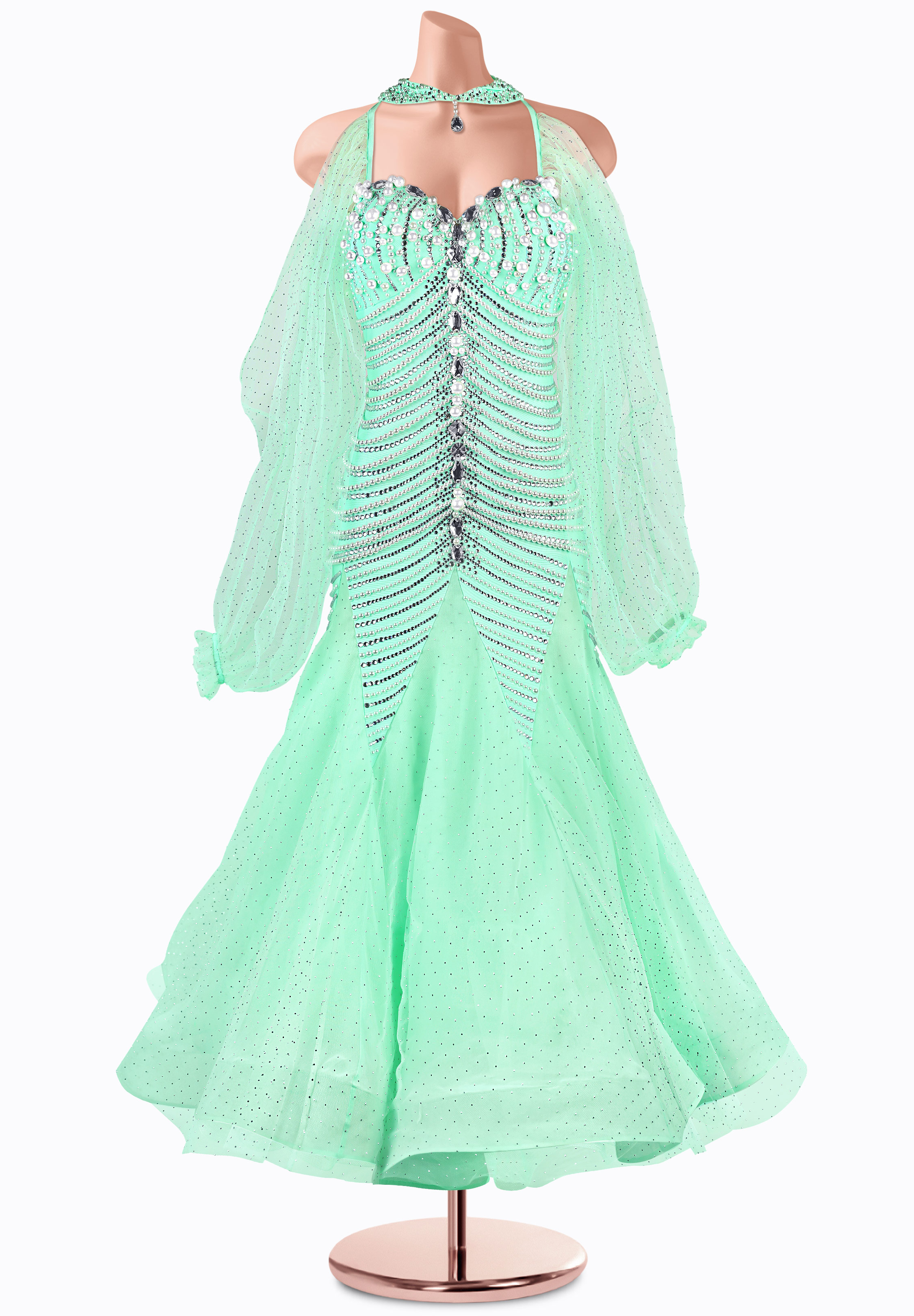 Sheer Meadow Ballroom Gown TD-CM013