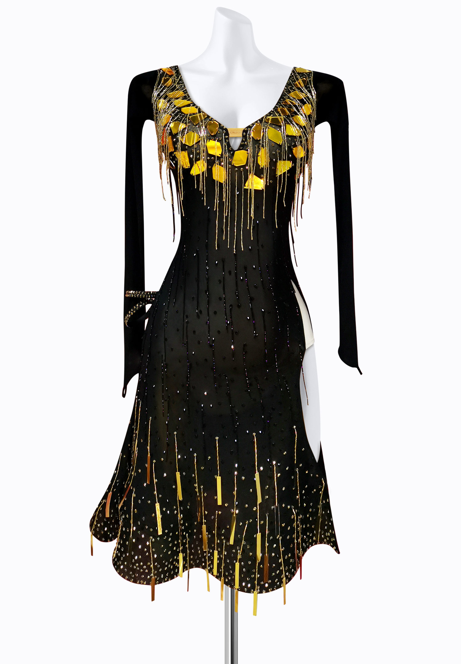 Shimmering Fringe Latin Dress AM-L3524