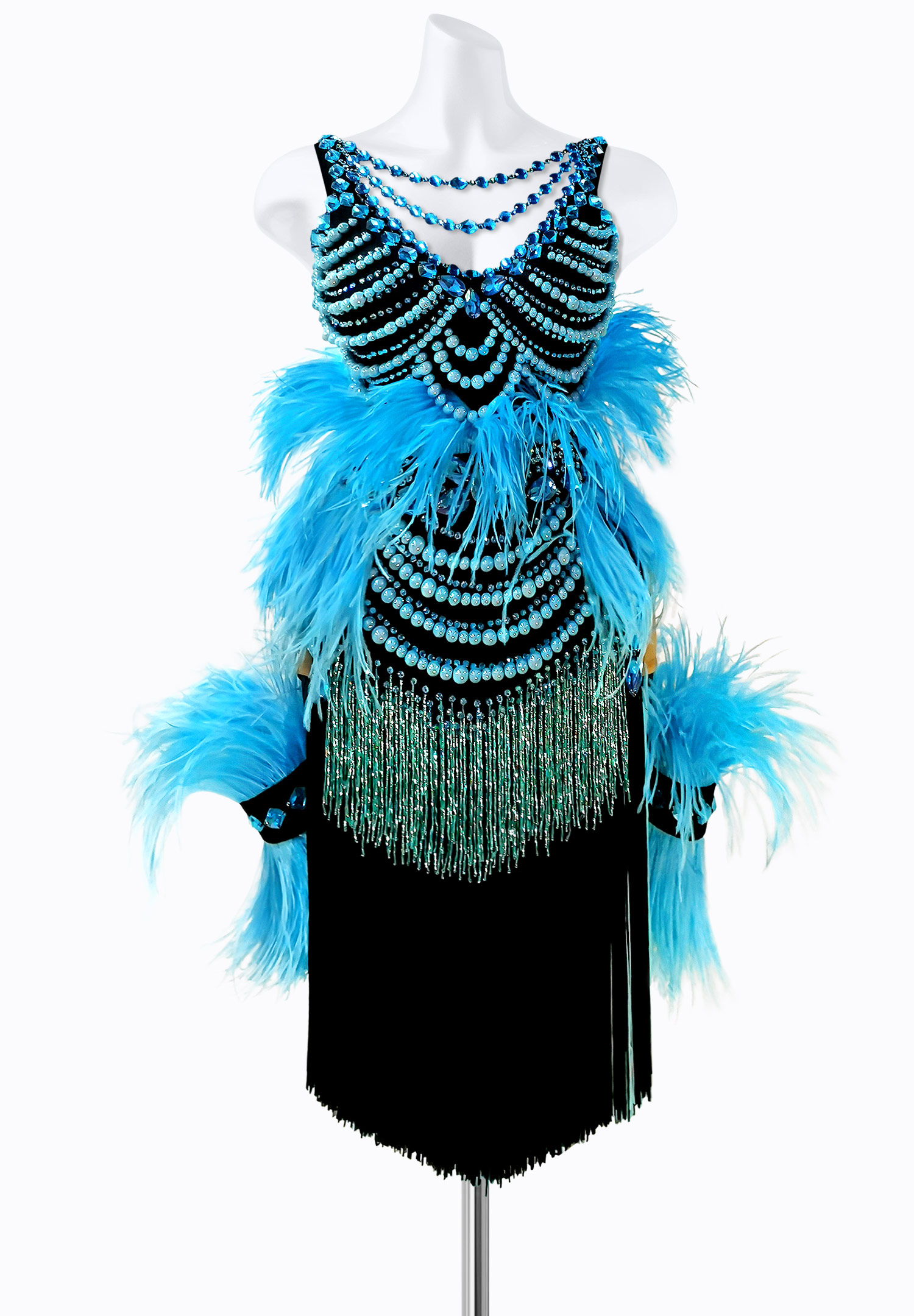 Sky Feather Latin Dress AM-L3540