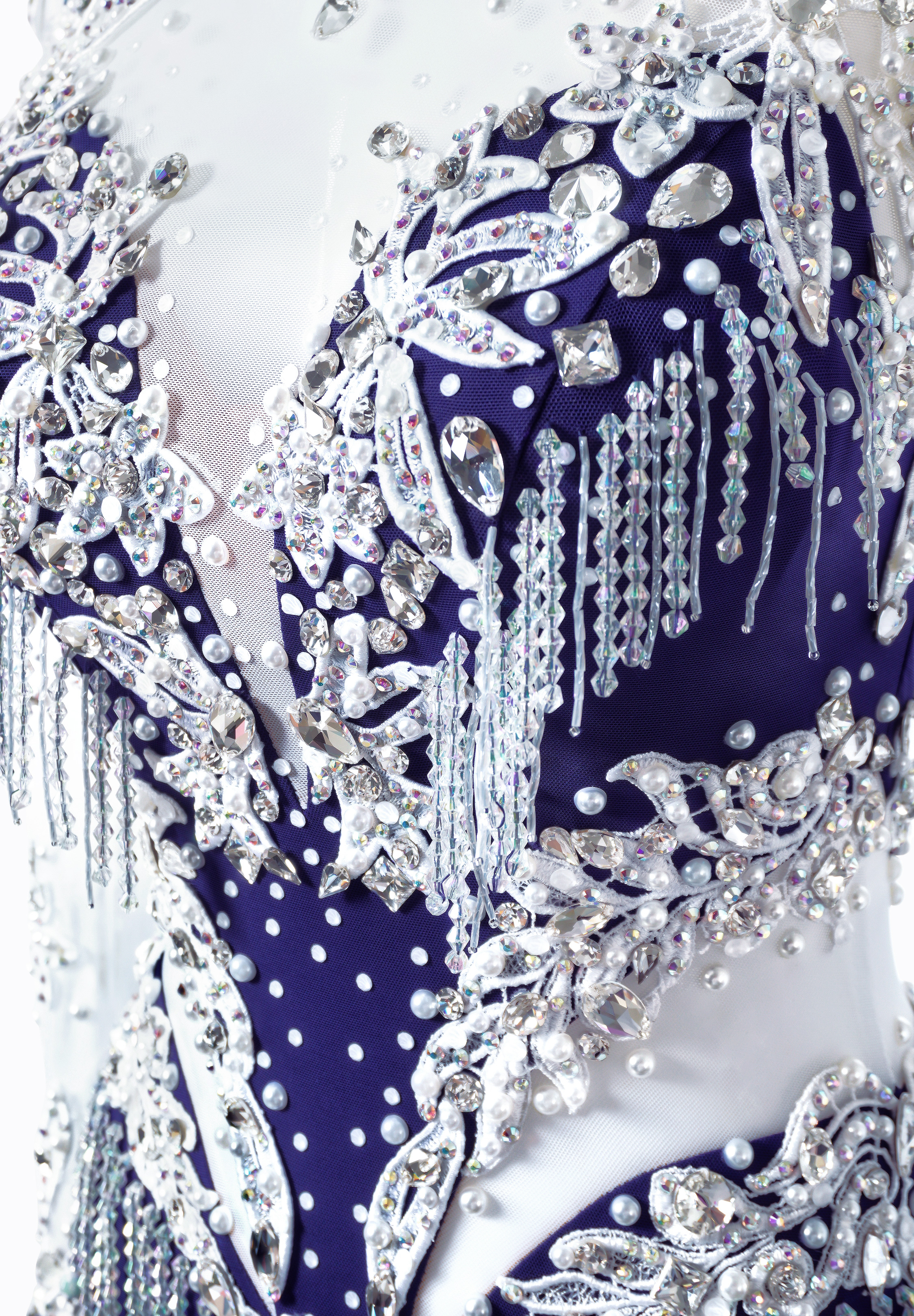 Snow Queen Crystal Embroidery Dress MFB0059 | International Ballroom