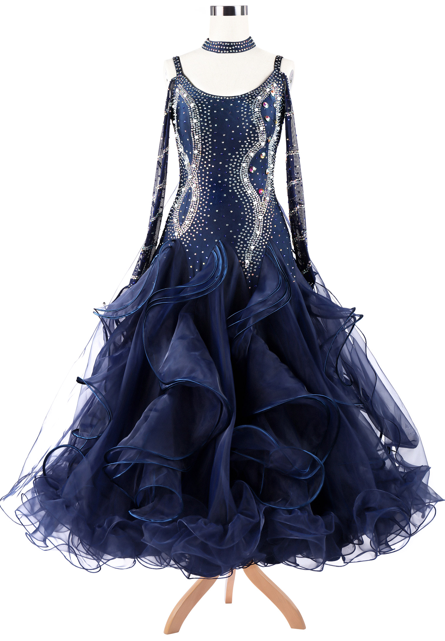 Somber Wavelike Ballroom Dance Competition Dress VN-A5260