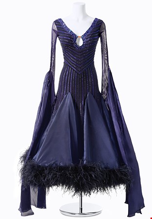 Spangled Cosmo Full Stoned Ballroom Dress MFB0074
