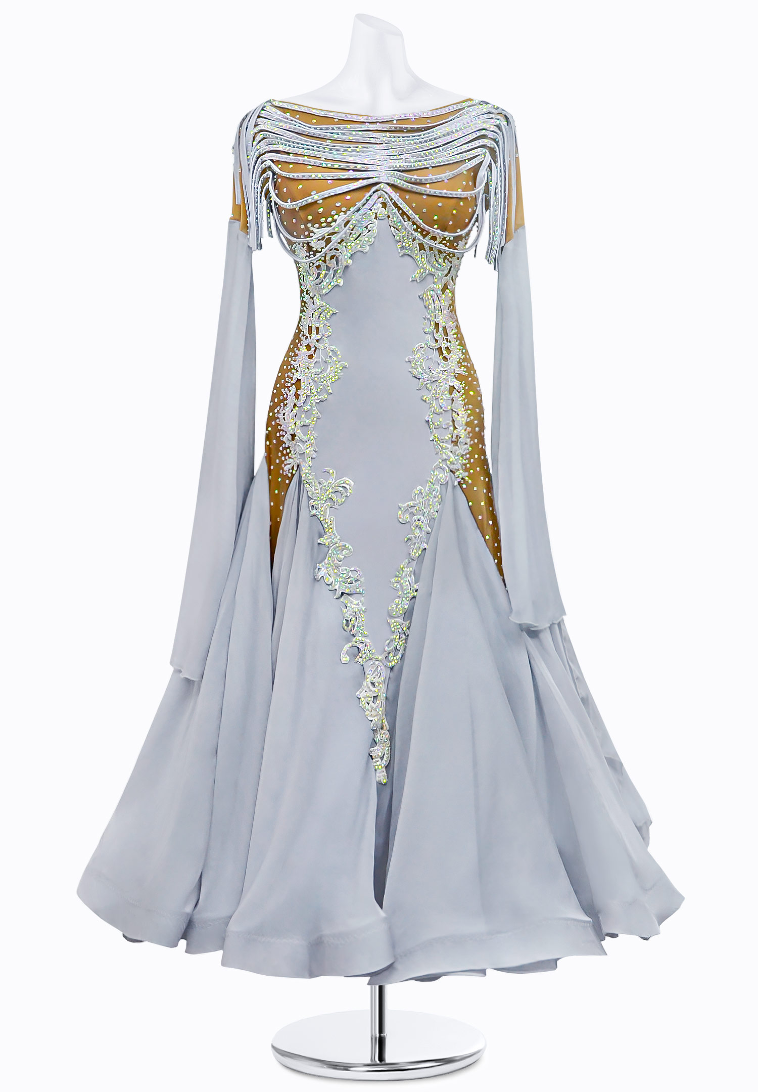 Strappy Applique Ballroom Gown JT-B3749