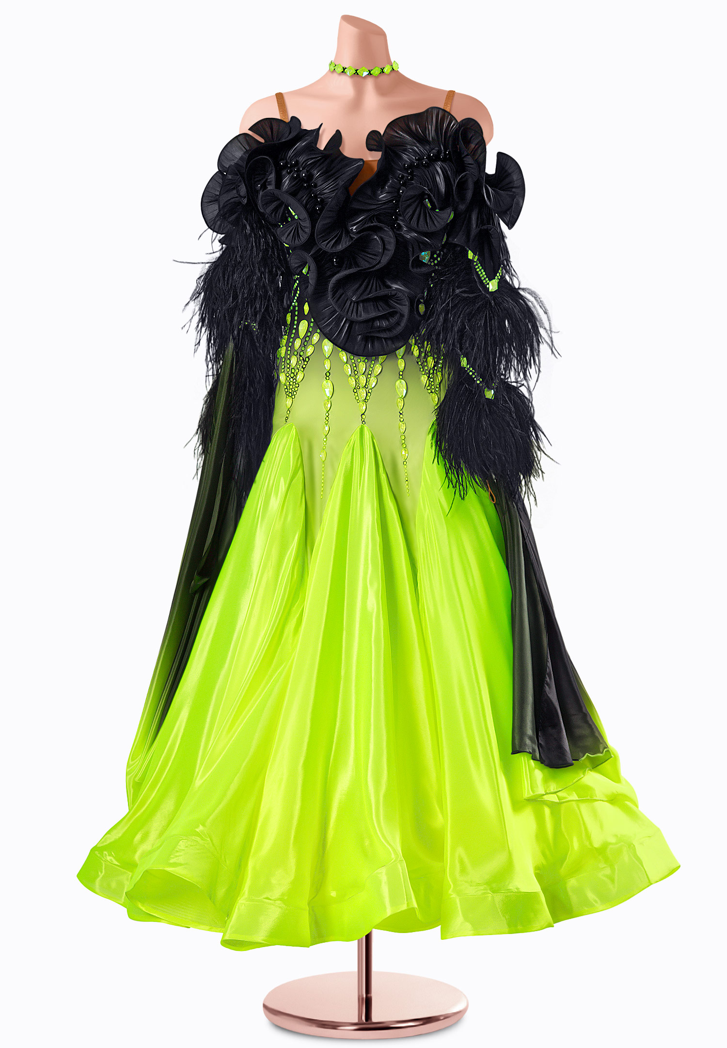 Neon Noir Ballroom Gown TID-BM1076