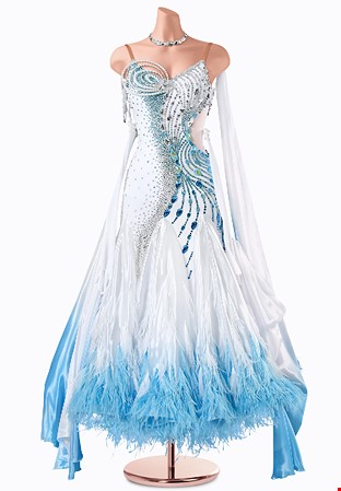 Azure Pearl Ballroom Gown TID-BM1135