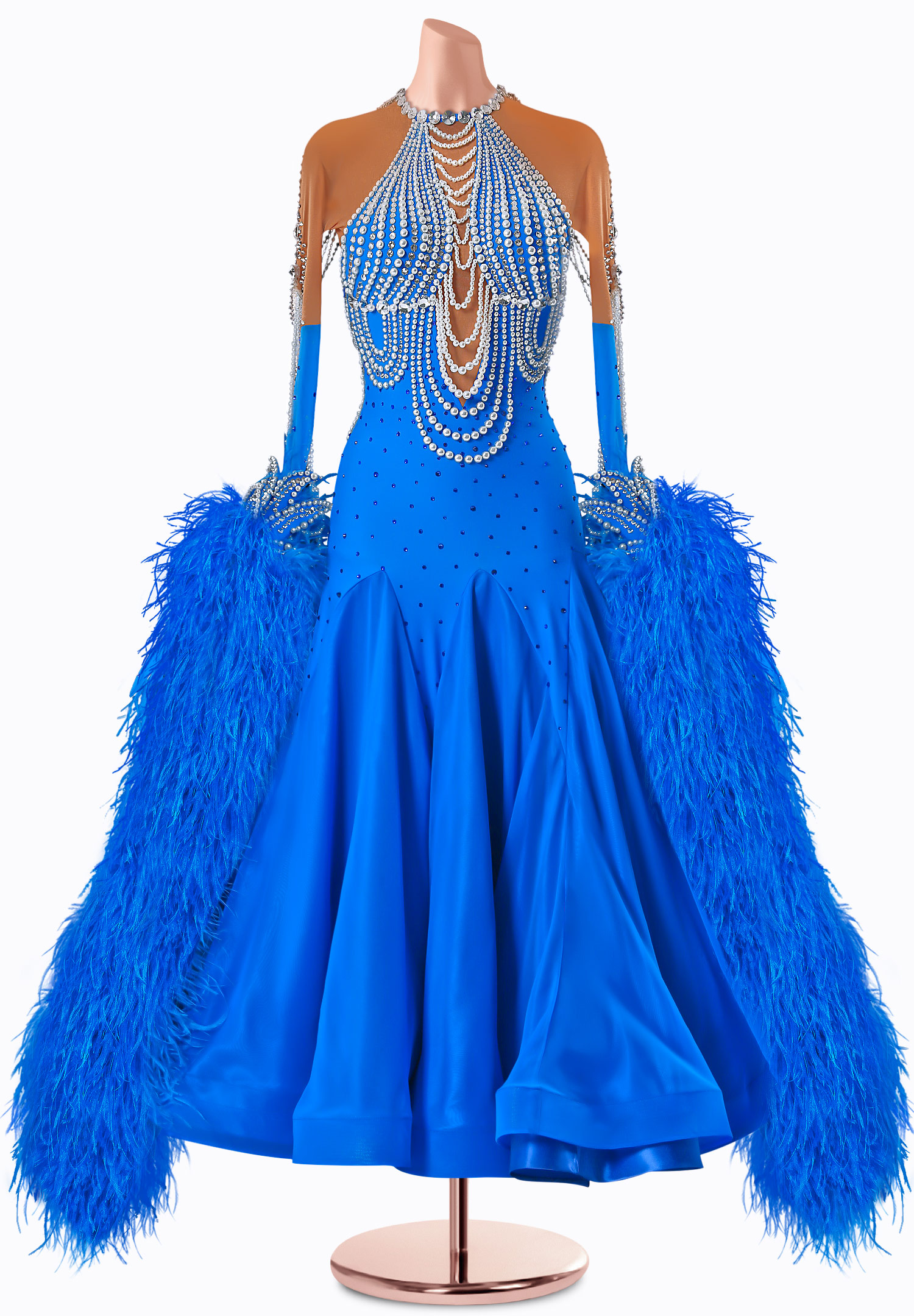 Opulent Ocean Ballroom Gown TID-BM1163