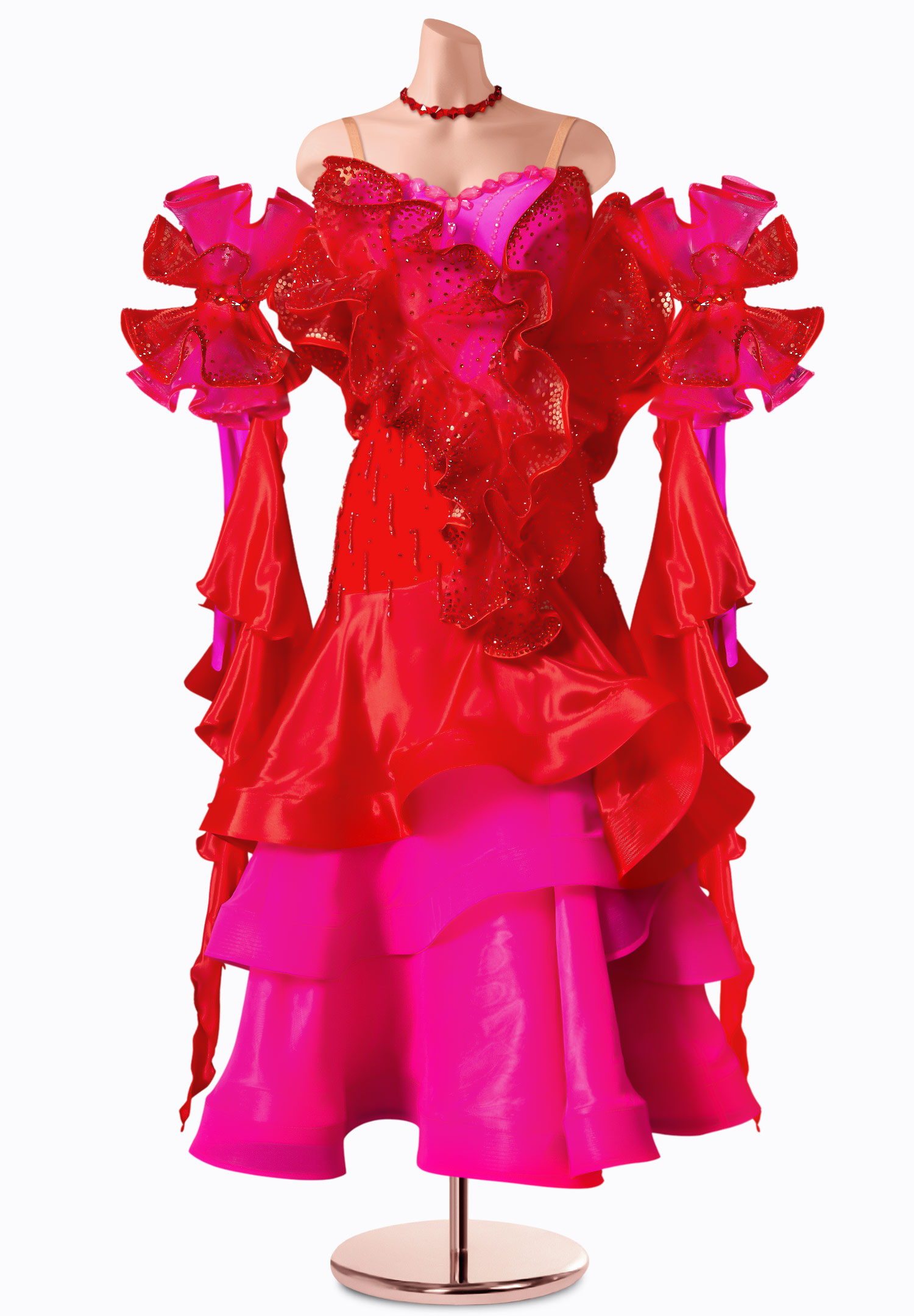 Crimson Romance Ballroom Gown TID-BM1169