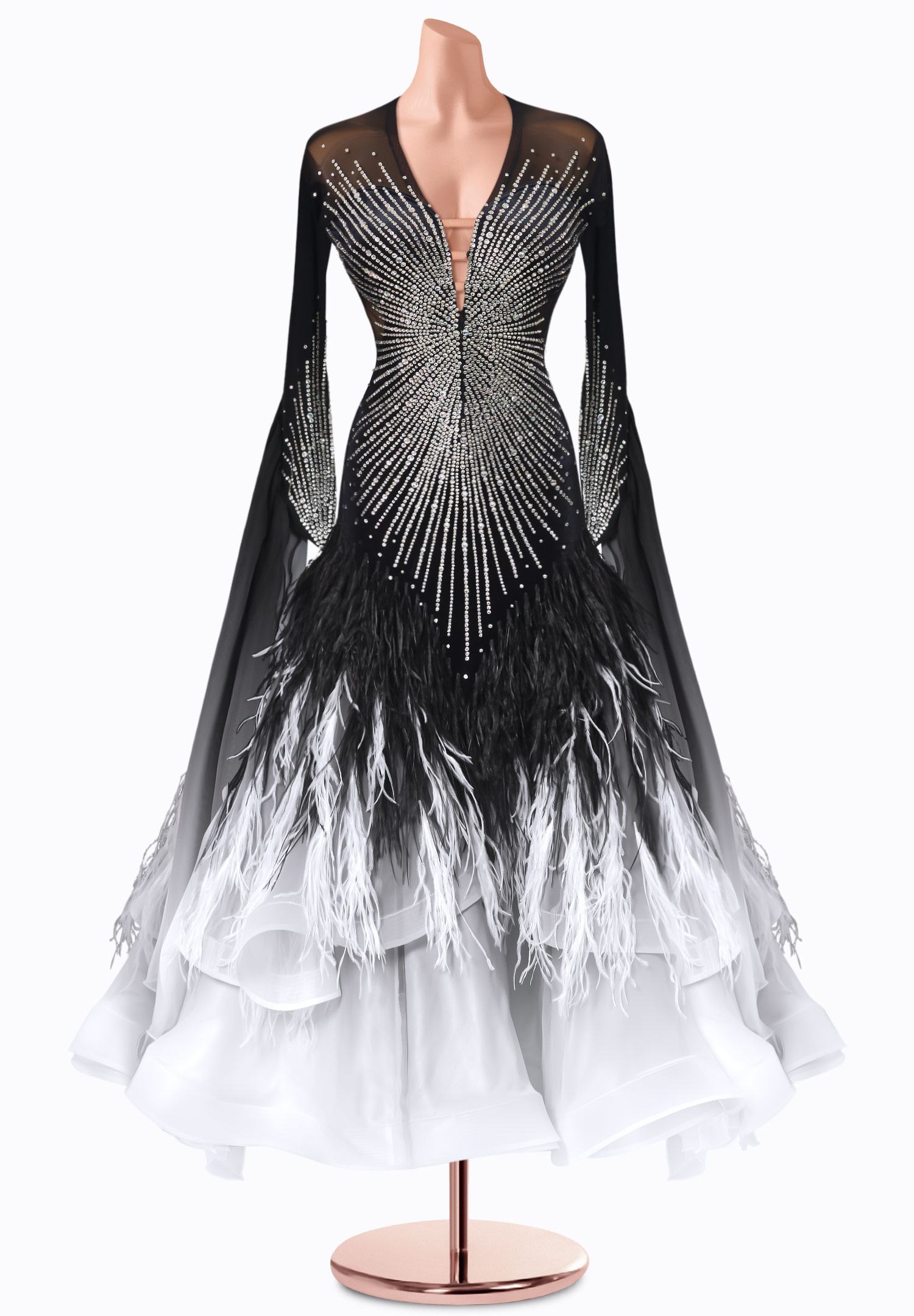 Midnight Frost Ballroom Gown TID-BM1173