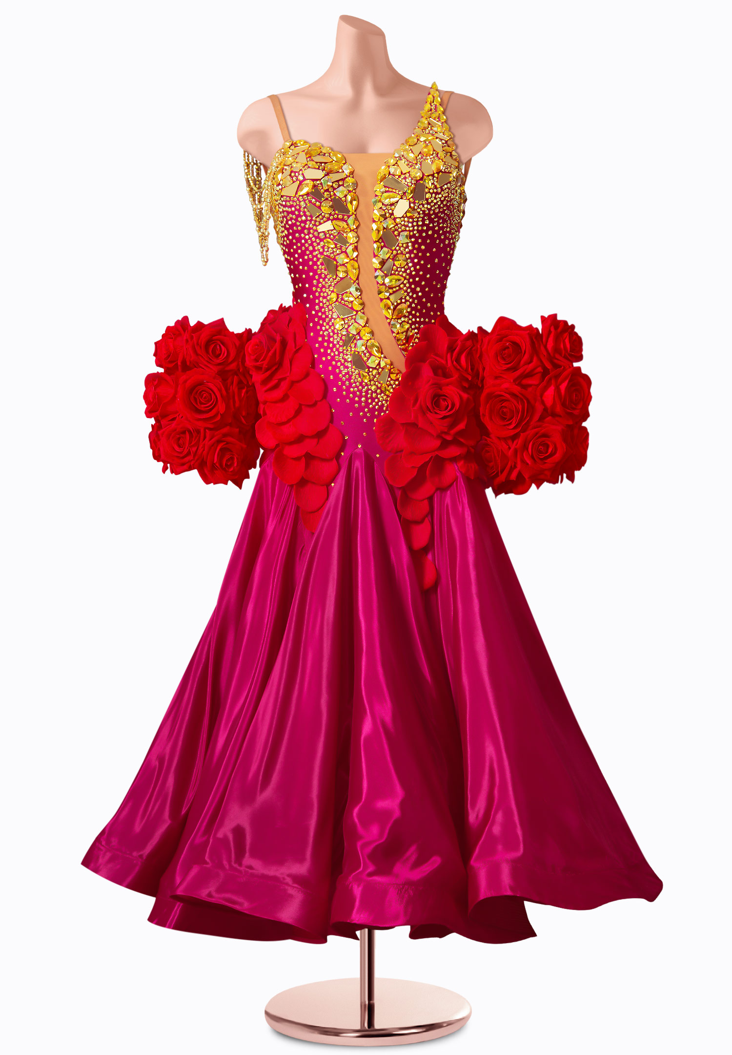 Rosette Radiance Ballroom Gown TID-BM1178