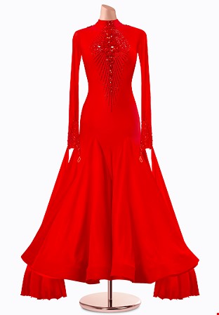 Ruby Splendor Ballroom Gown TID-BM1202