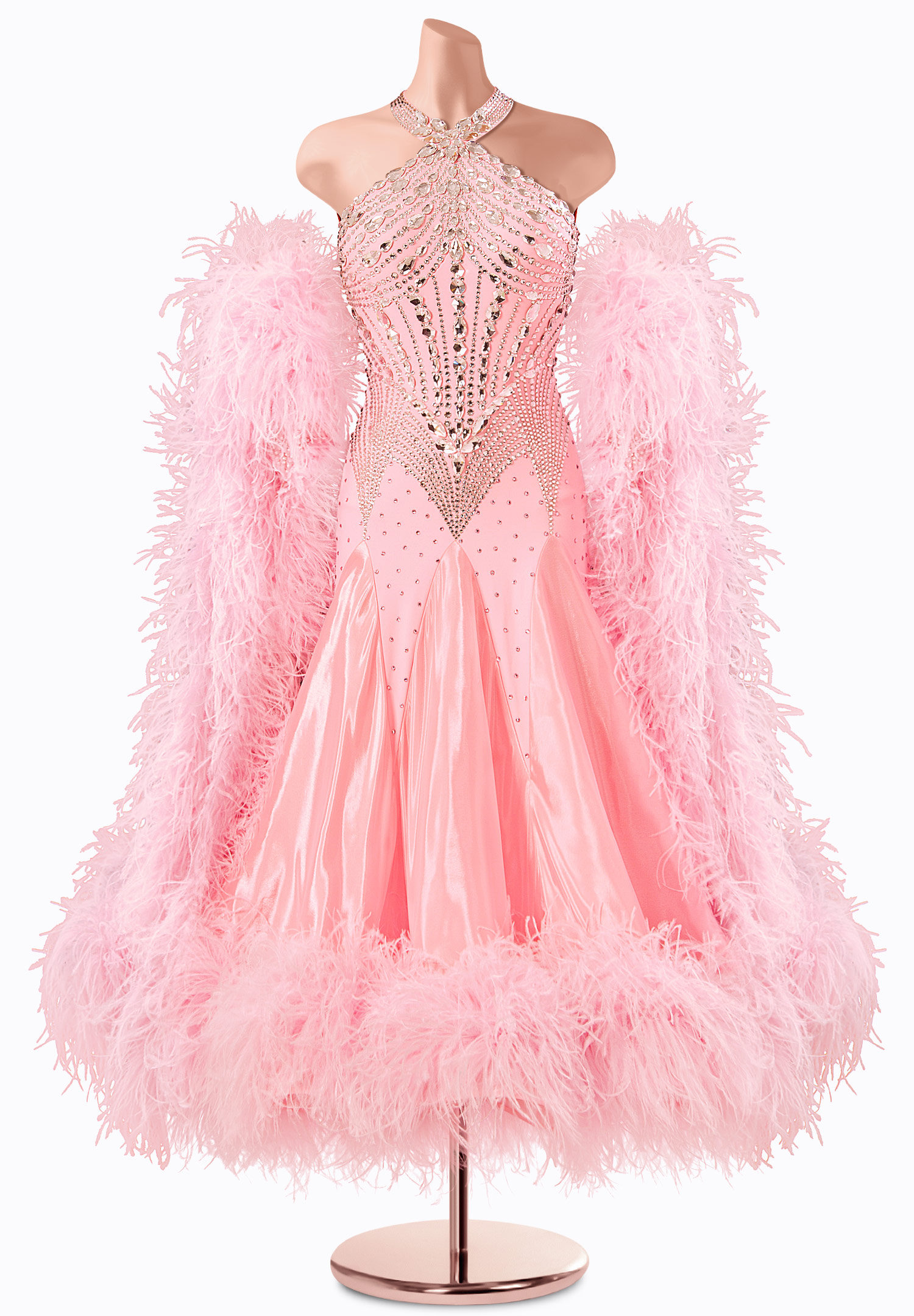 Rosette Sparkle Ballroom Gown TID-BM1216