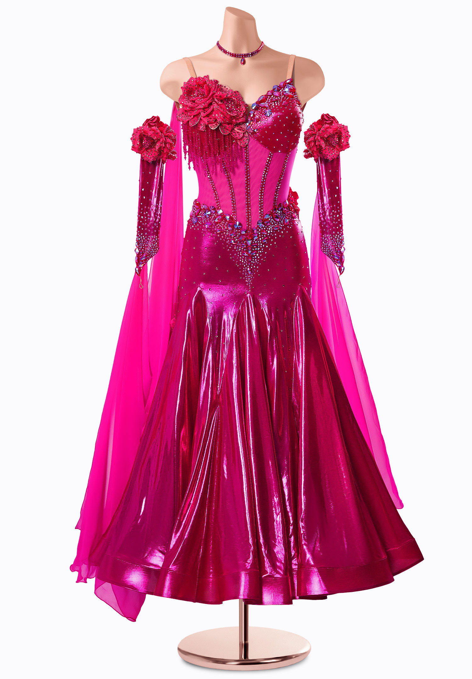 Metallic Garden Ballroom Gown TID-BM1298