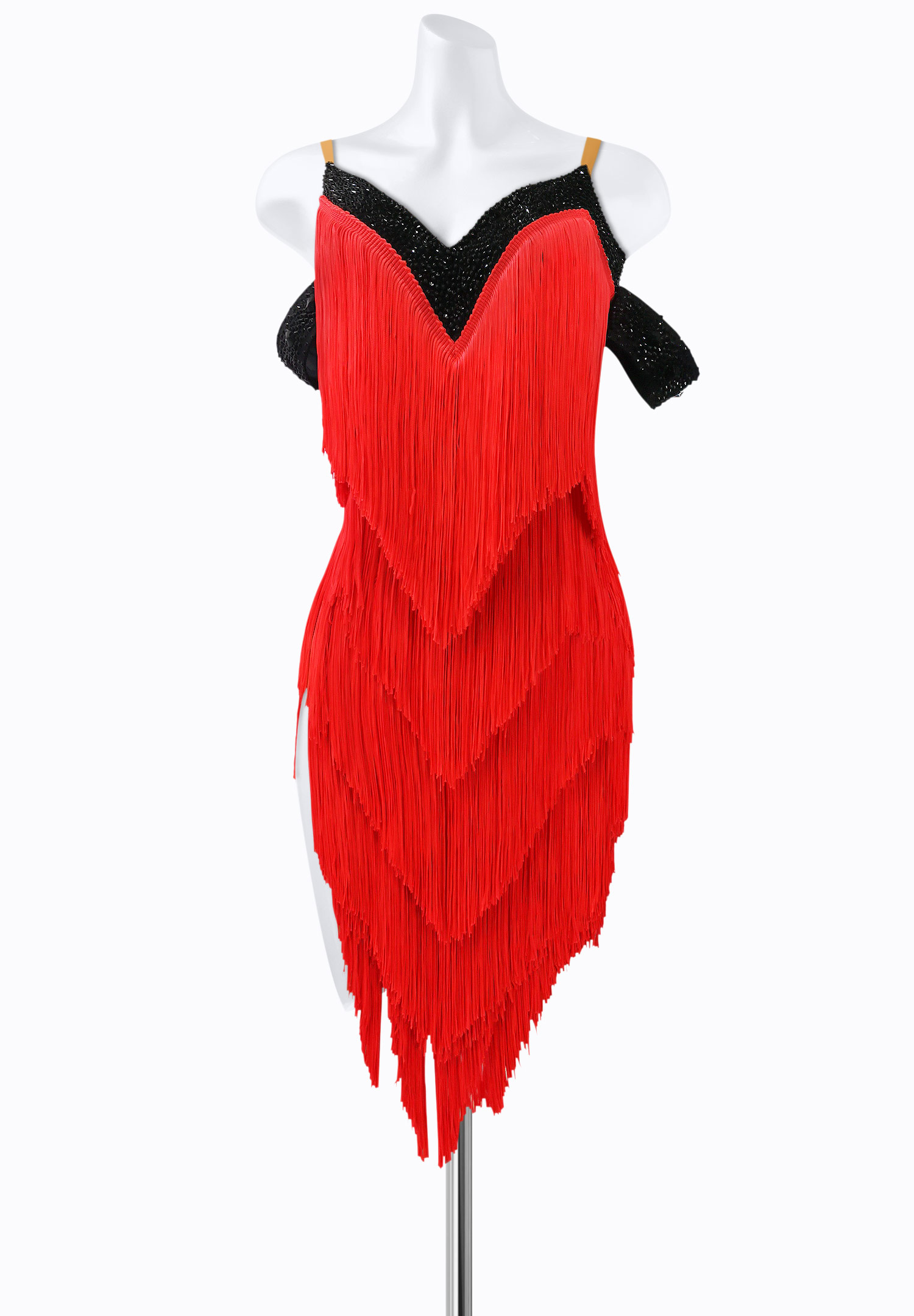 Tiered Fringe Latin Dress AM-L3616